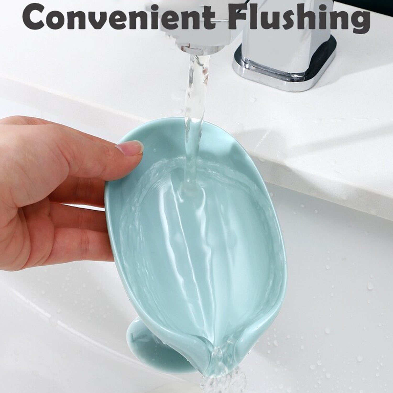 4831 Self Draining Soap Holder for Bathroom Leaf Shape Soap Dish Kitchen Soap Tray freeshipping - DeoDap