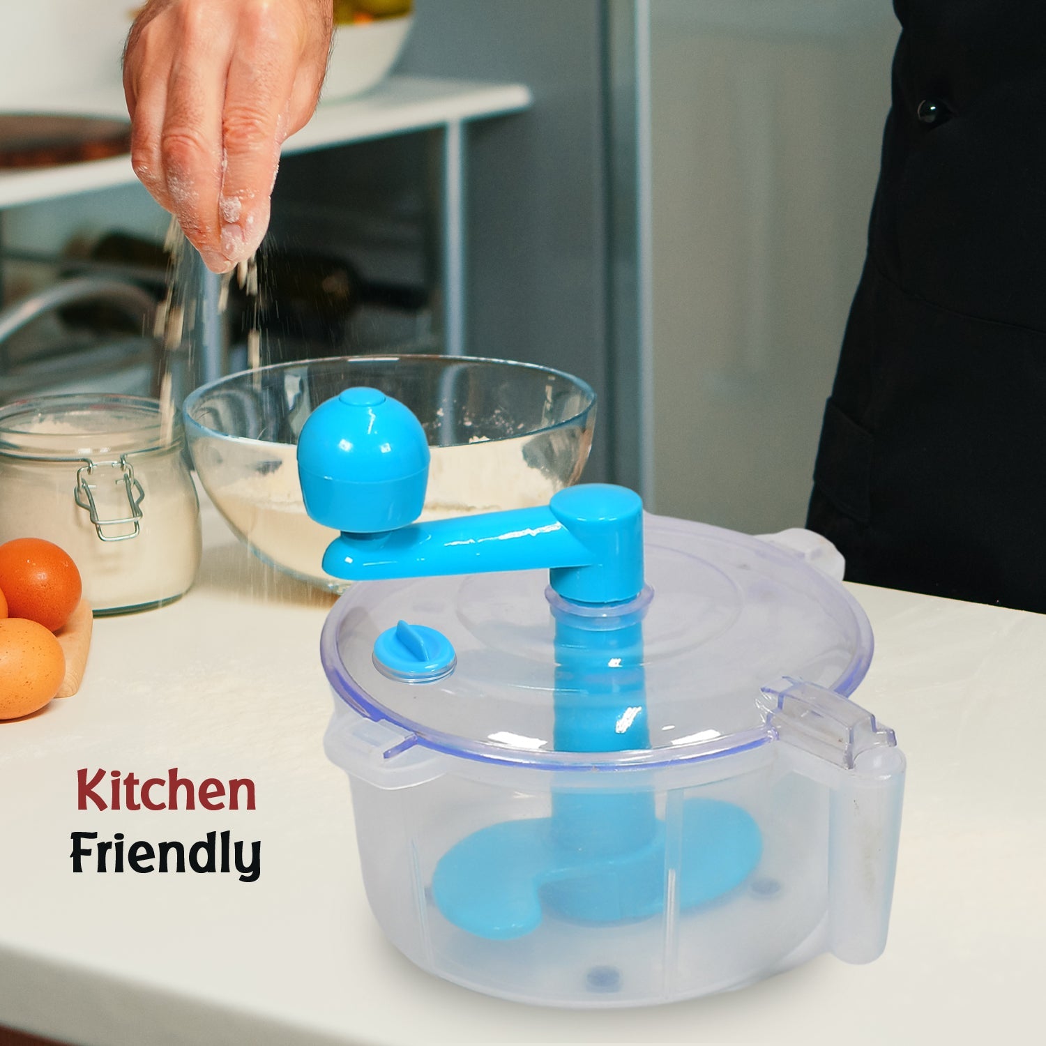 2364 Transparent Dough Maker Machine (Atta Maker) , Measuring Cup And Slicer DeoDap