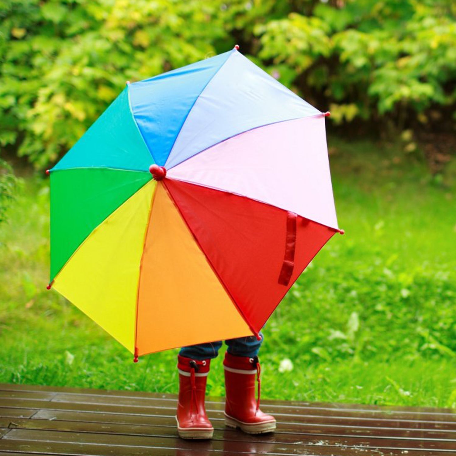 9105 Rainbow Umbrella for Men & Women (Multicolor) DeoDap