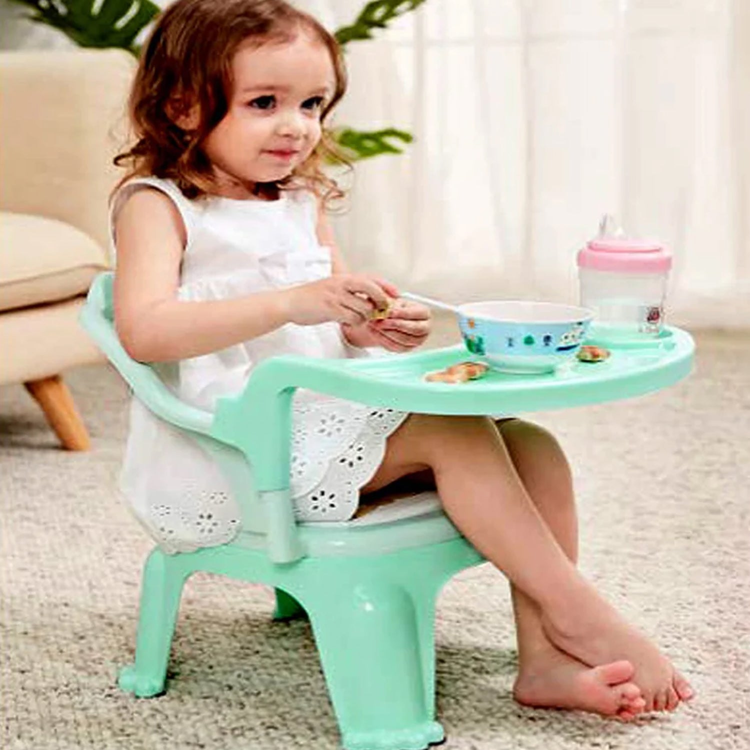 3183 Baby Chair, with Tray Strong and Durable Plastic Chair for