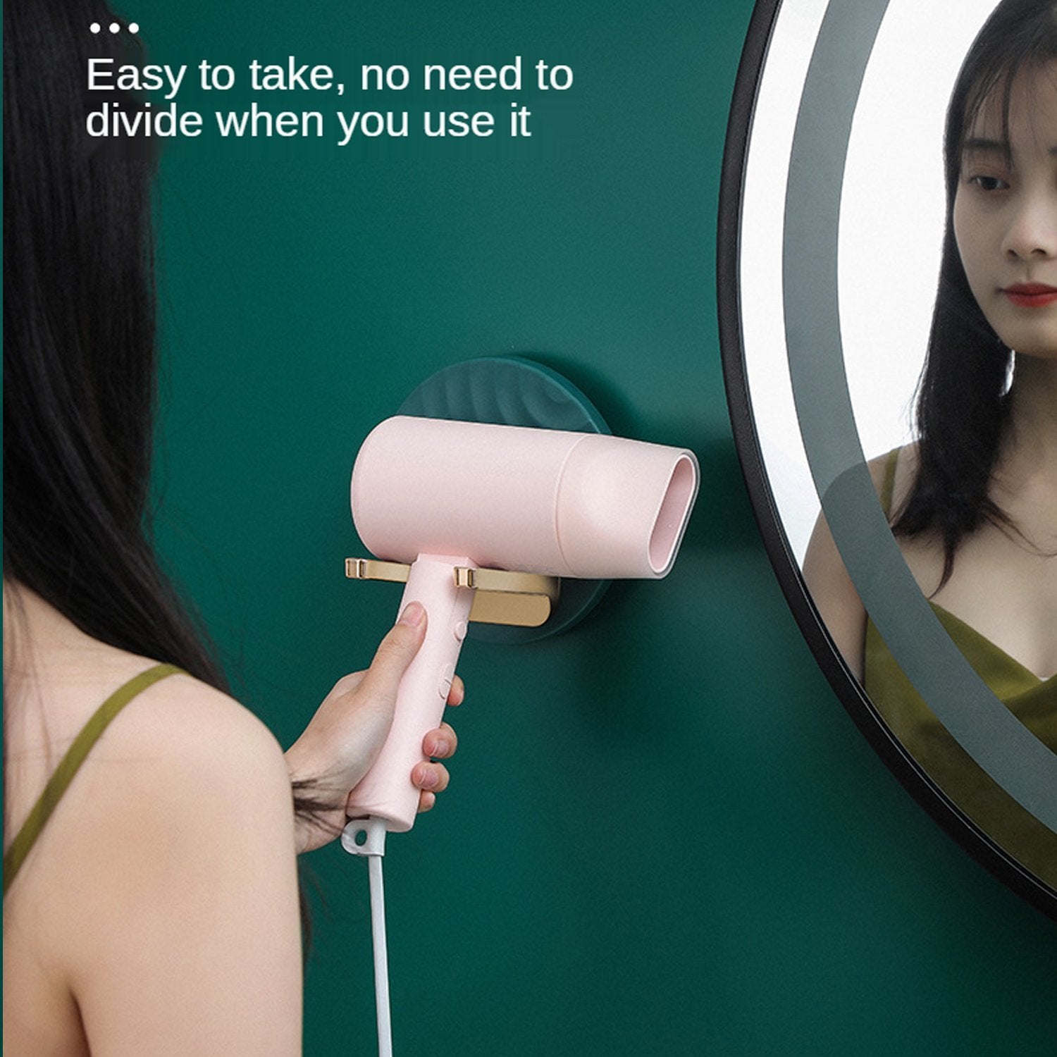 6038 Hair Dryer Holder Stand Self Adhesive Wall Mounted (With Sticker)