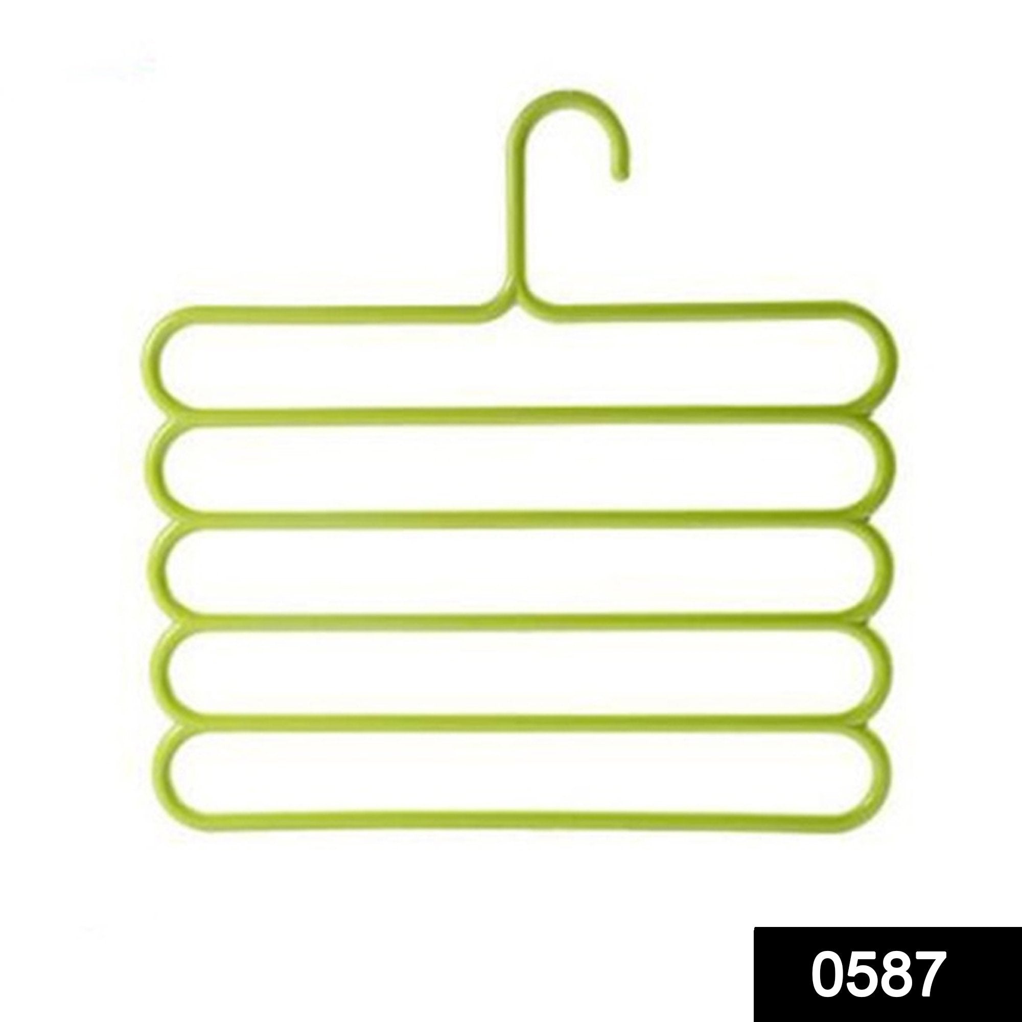 0587 5 in 1 Multipurpose Plastic Hanger, Assorted (5-Layer) - SkyShopy
