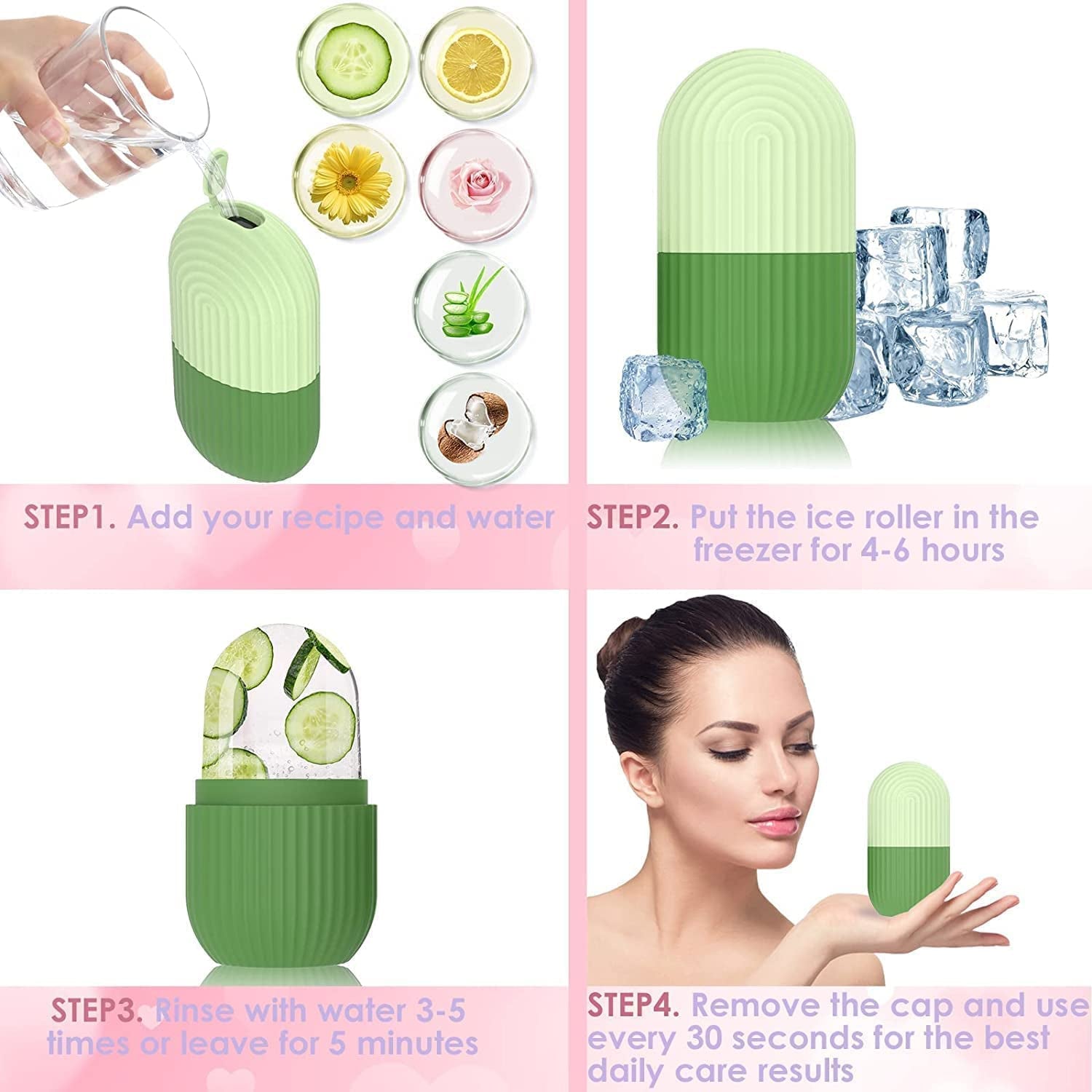 1224A Beauty Ice Roller for Face Massager & Eye Reusable Face Rollers Facial Roller Box DeoDap