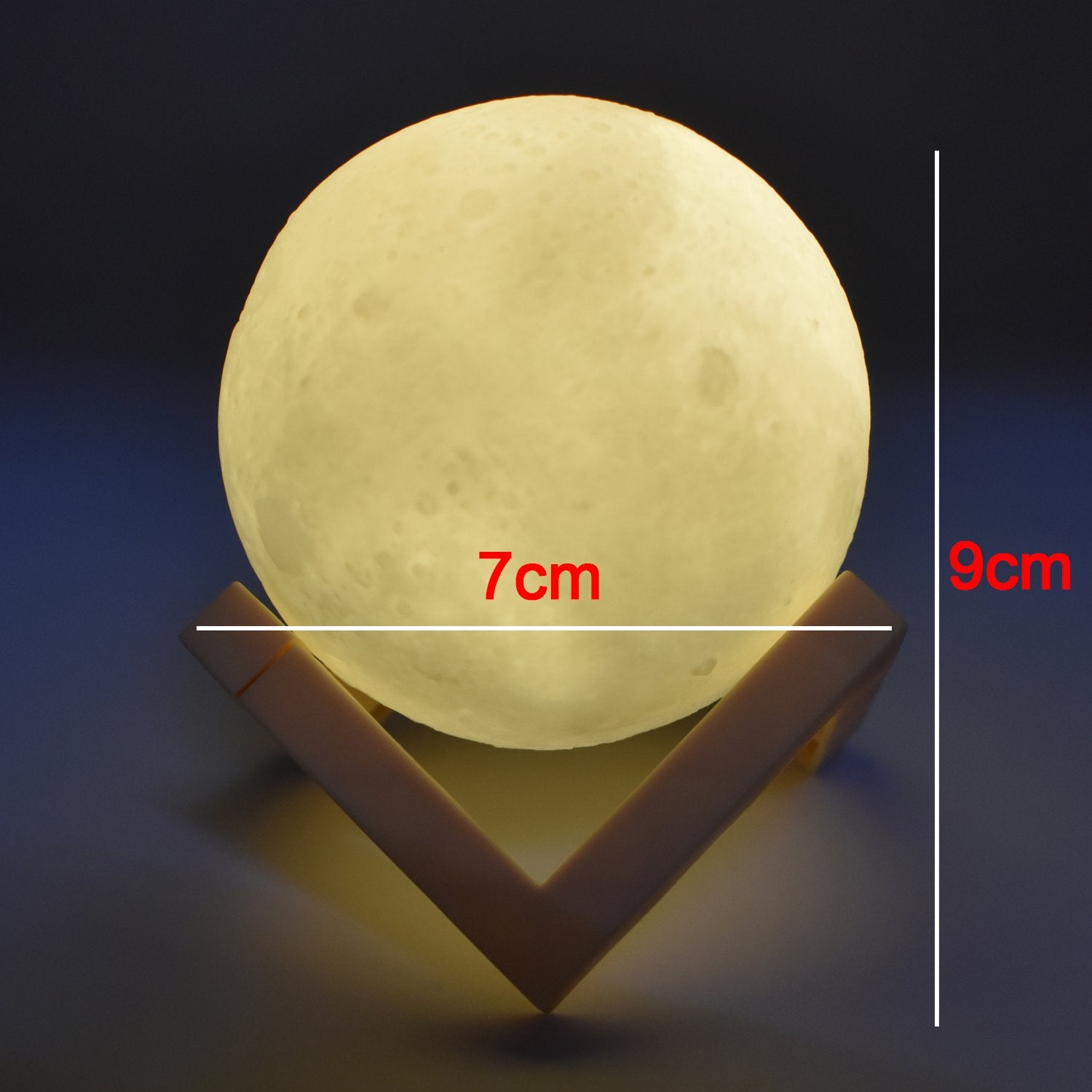 6031 3D Rechargeable Moon Lamp with Touch Control Adjust Brightness