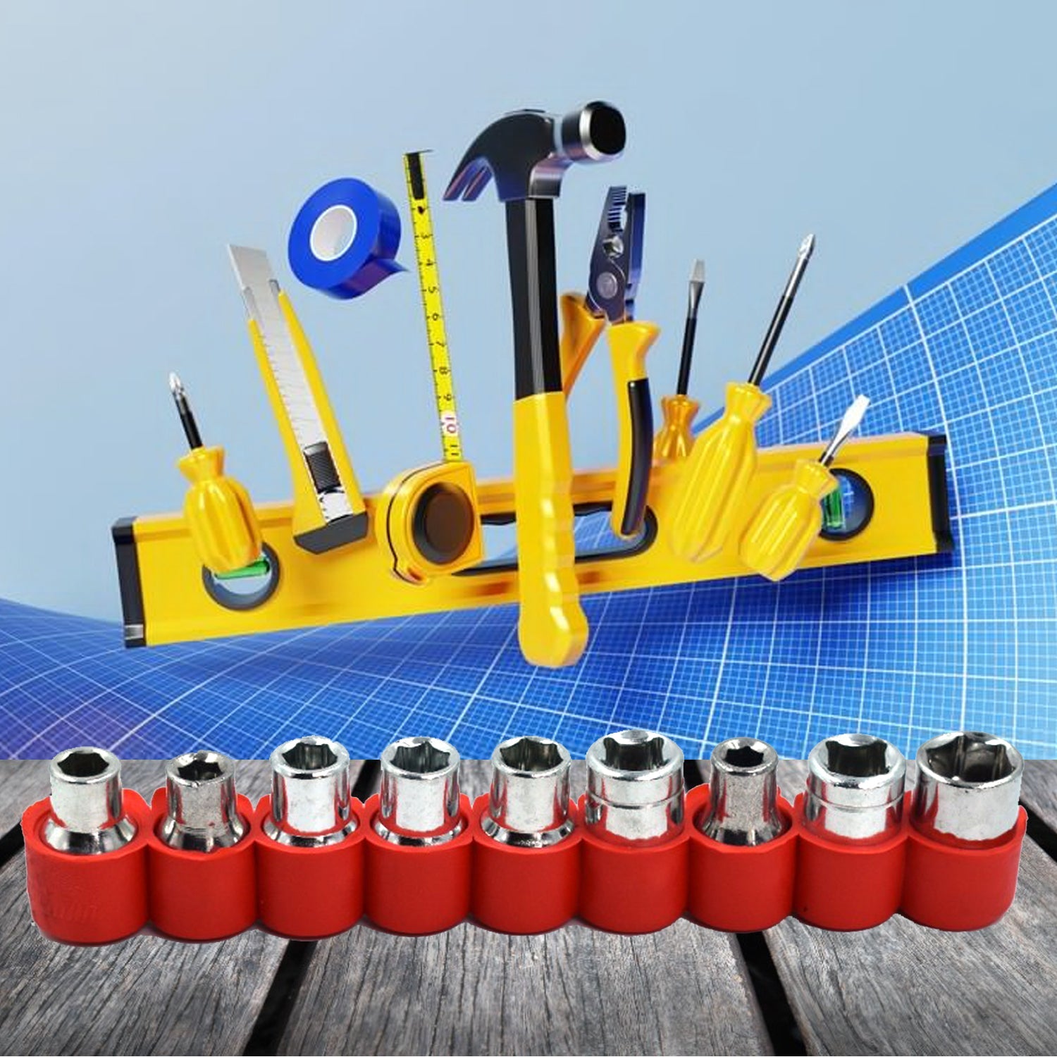 9180 20pcs T-shape screwdriver set Head Ratchet Pawl Socket Spanner hand tools DeoDap
