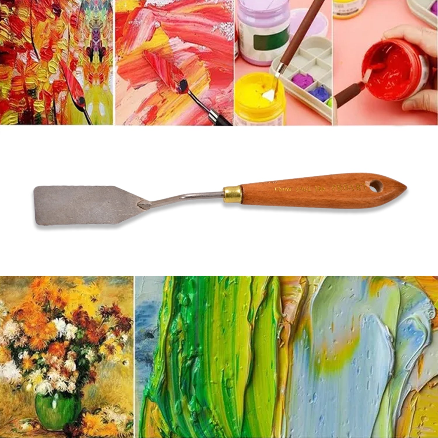 4041 Stainless Steel Artists Palette Knife, Spatula Palette Knife Paint Mixing Scraper, Thin and Flexible Art Tools for Oil Painting, Acrylic Mixing, Etc DeoDap