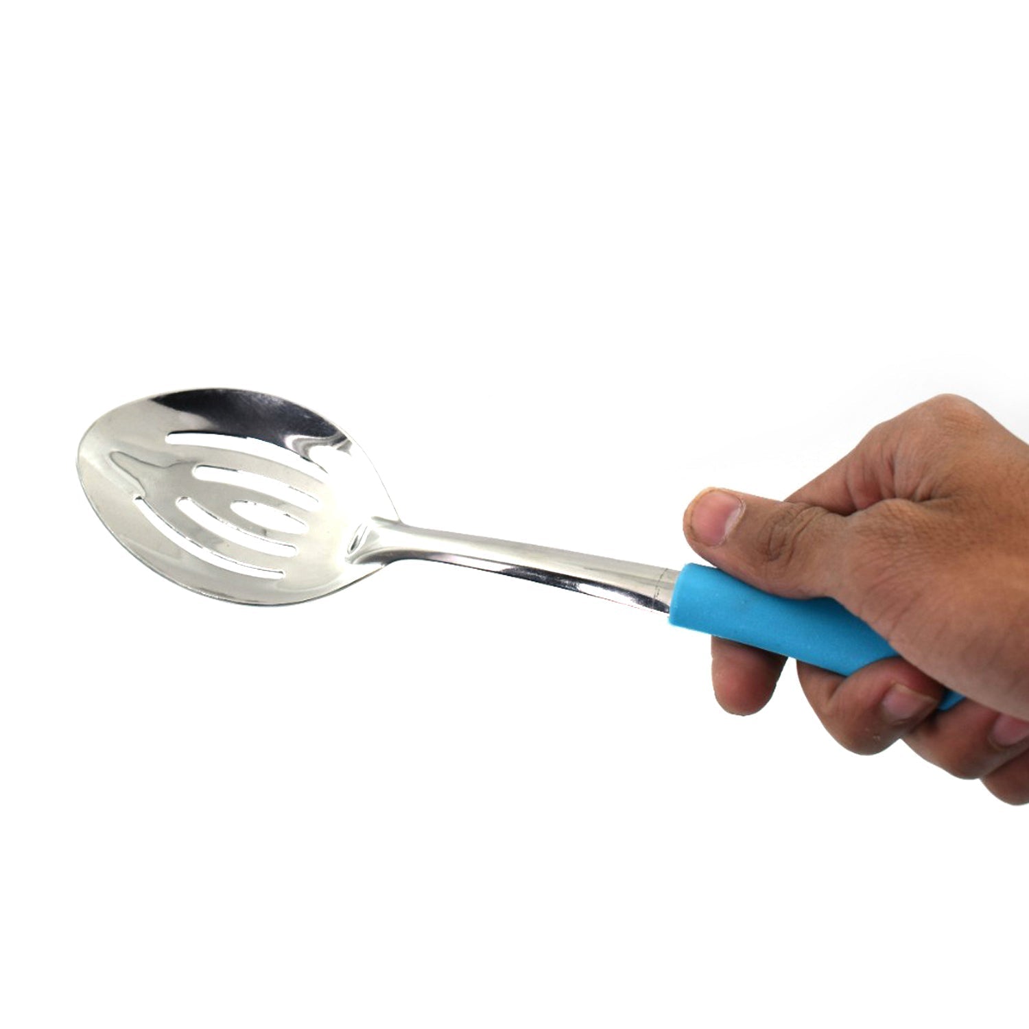7040 SS Frying Spoon for serving and having food stuffs and items which needs to be fried and crispy.