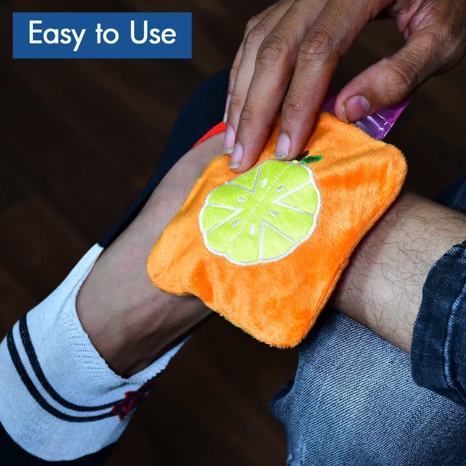 6510 Orange small Hot Water Bag with Cover for Pain Relief, Neck, Shoulder Pain and Hand, Feet Warmer, Menstrual Cramps. DeoDap