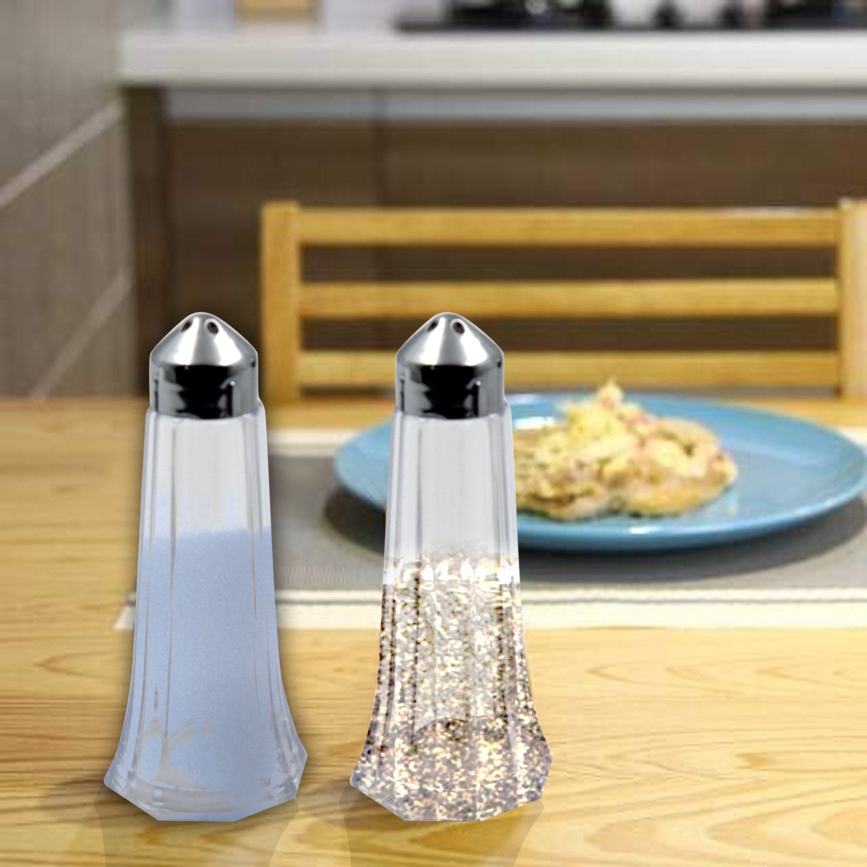 2423 Sprinkle Salt & Pepper Jar with Stand (Elegant Shape) - SkyShopy
