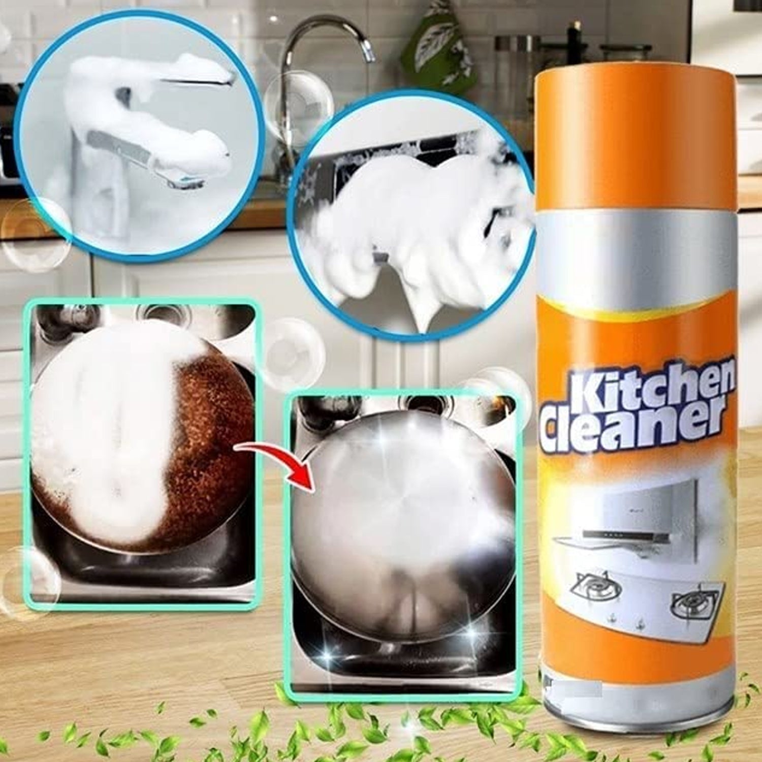 Kitchen Grease Cleaner Bubble Cleaner Multifunctional Foam Cleaner Rust  Remove Household Cleaning Tool Bubble Spray Dropshipping