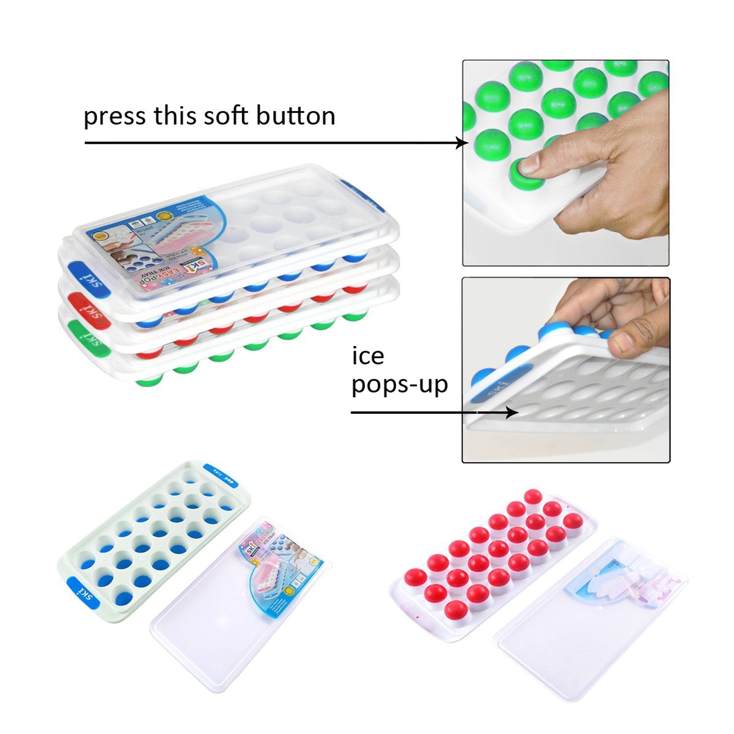 2750 21 Cavity Pop Ice Tray Used for Making Ice's Easily Without Any Difficulty. freeshipping - DeoDap