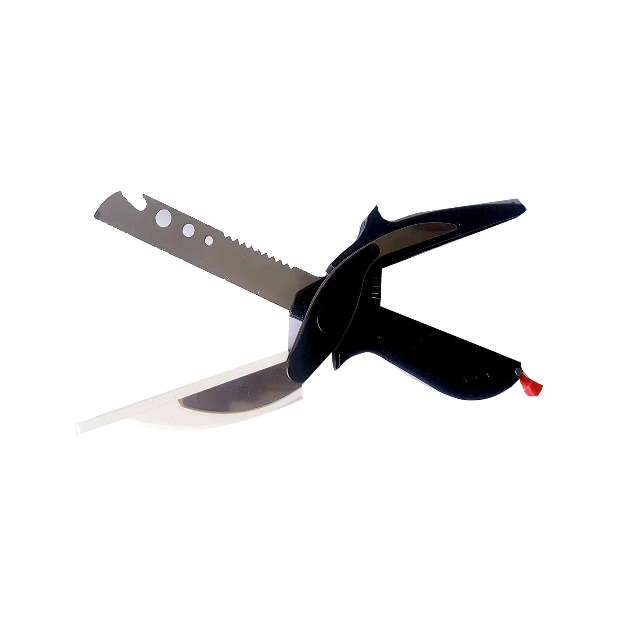 0073 Stainless Steel 4 in 1 Clever Cutter, Black - SkyShopy