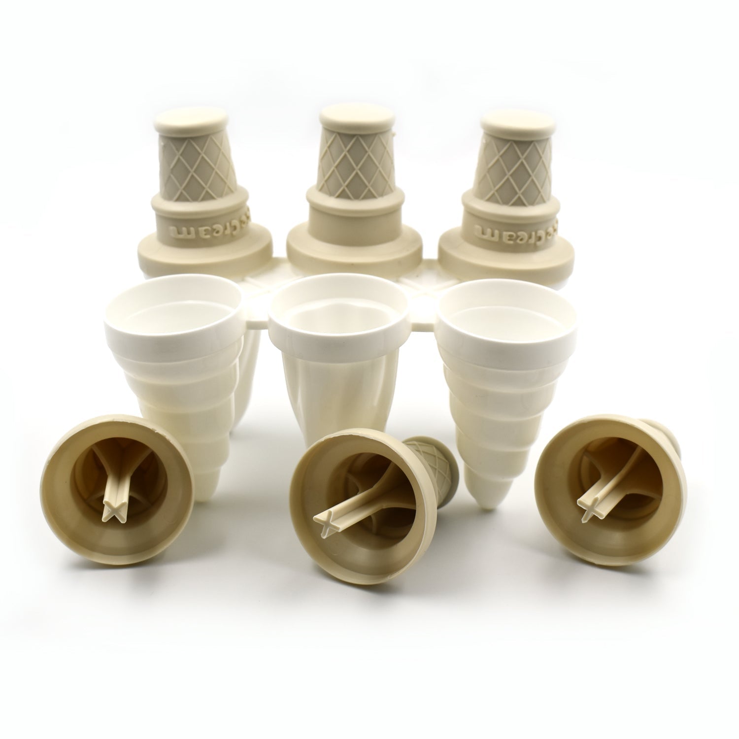 6304 6 Pc Ice Cream Mold used for making ice-creams in all kinds of places including restaurants and ice-cream parlours etc. DeoDap