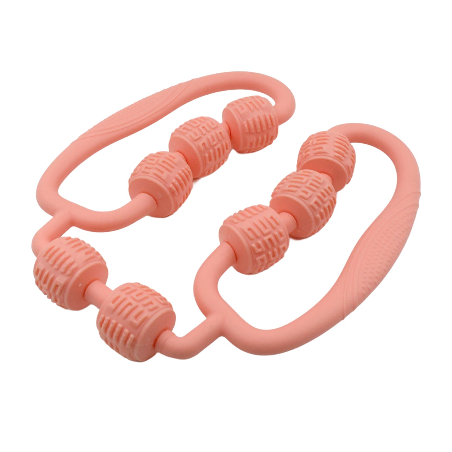 Muscle Massage Roller, 8 &10 Wheels Relieve Soreness Leg Muscle Roller Fitness Roller Muscle Relaxer Massage Roller Ring Clip All Round Massaging Uniform Force Elastic PP Drop Shaped for Home Use (1 Pc)