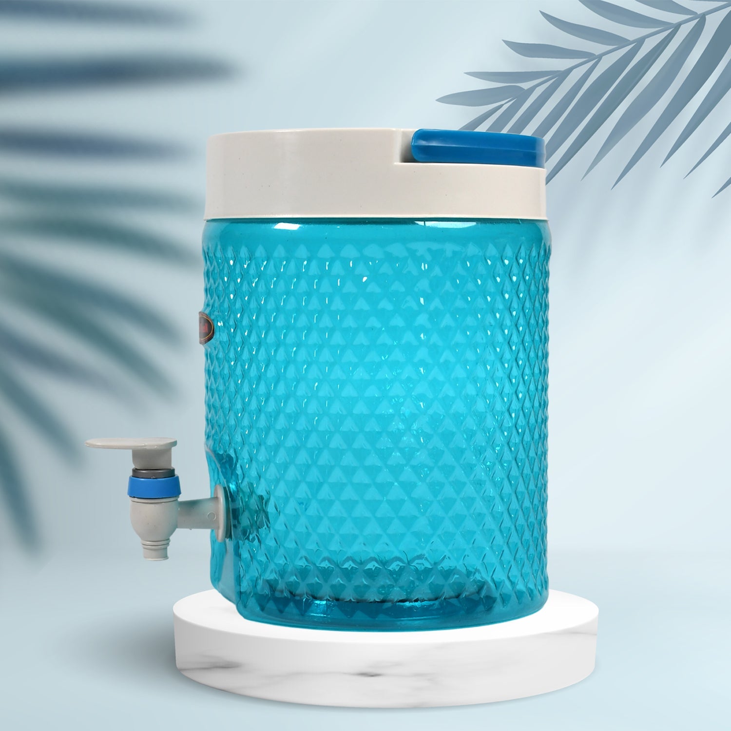 5348  DIAMOND CUT DESIGN PLASTIC WATER JUG TO CARRYING WATER AND OTHER BEVERAGES WATER COOLER / CAMPER / WATER JUG 6 LTR JUG ( MOQ :- 14 PC ) DeoDap
