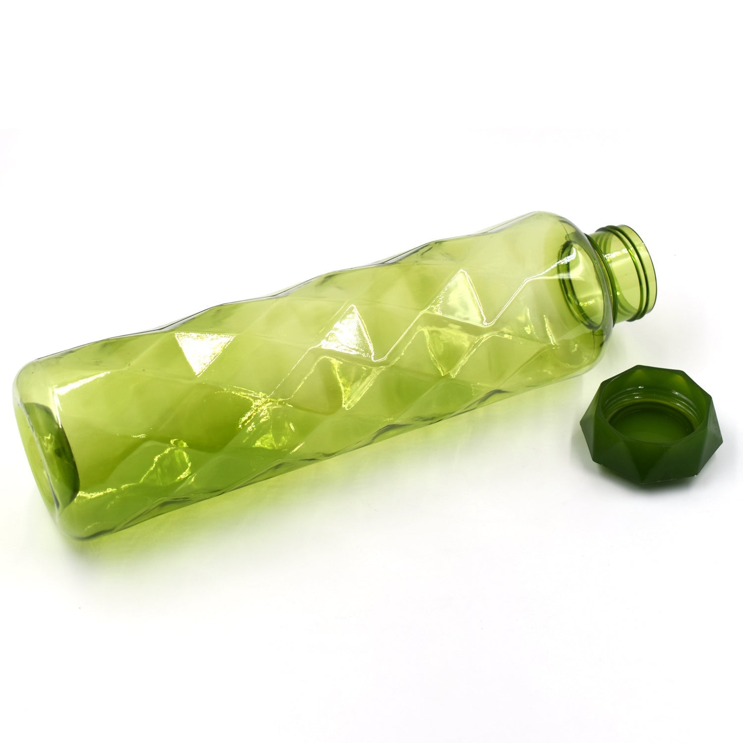 2668 3Pc Set Diamond Cut Bottle Used for storing water and beverages purposes for people.