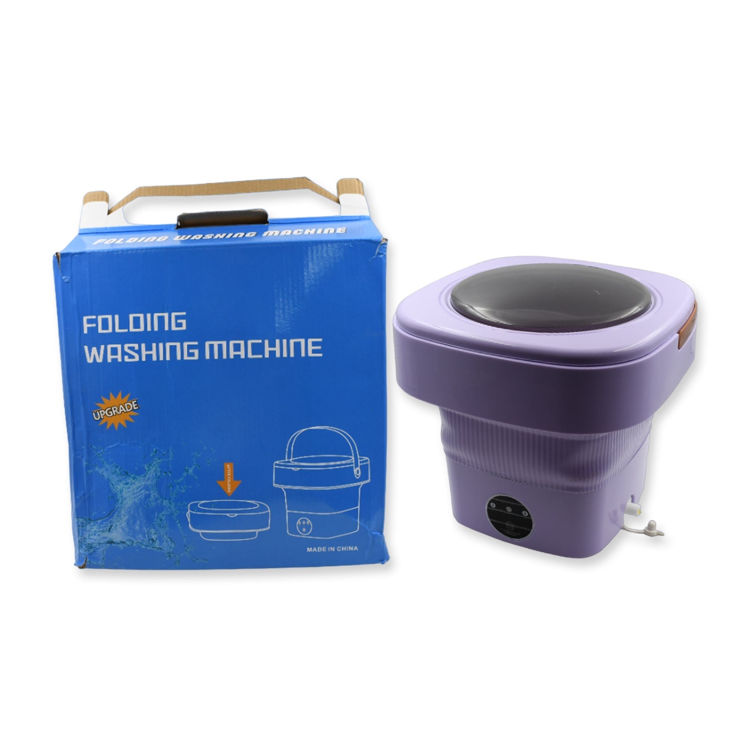 1335a Mini Washing Machine Foldable Mini Washer with Drain Basket Portable Washing Machine Foldable for Laundry Travel Camping RV Baby Clothes