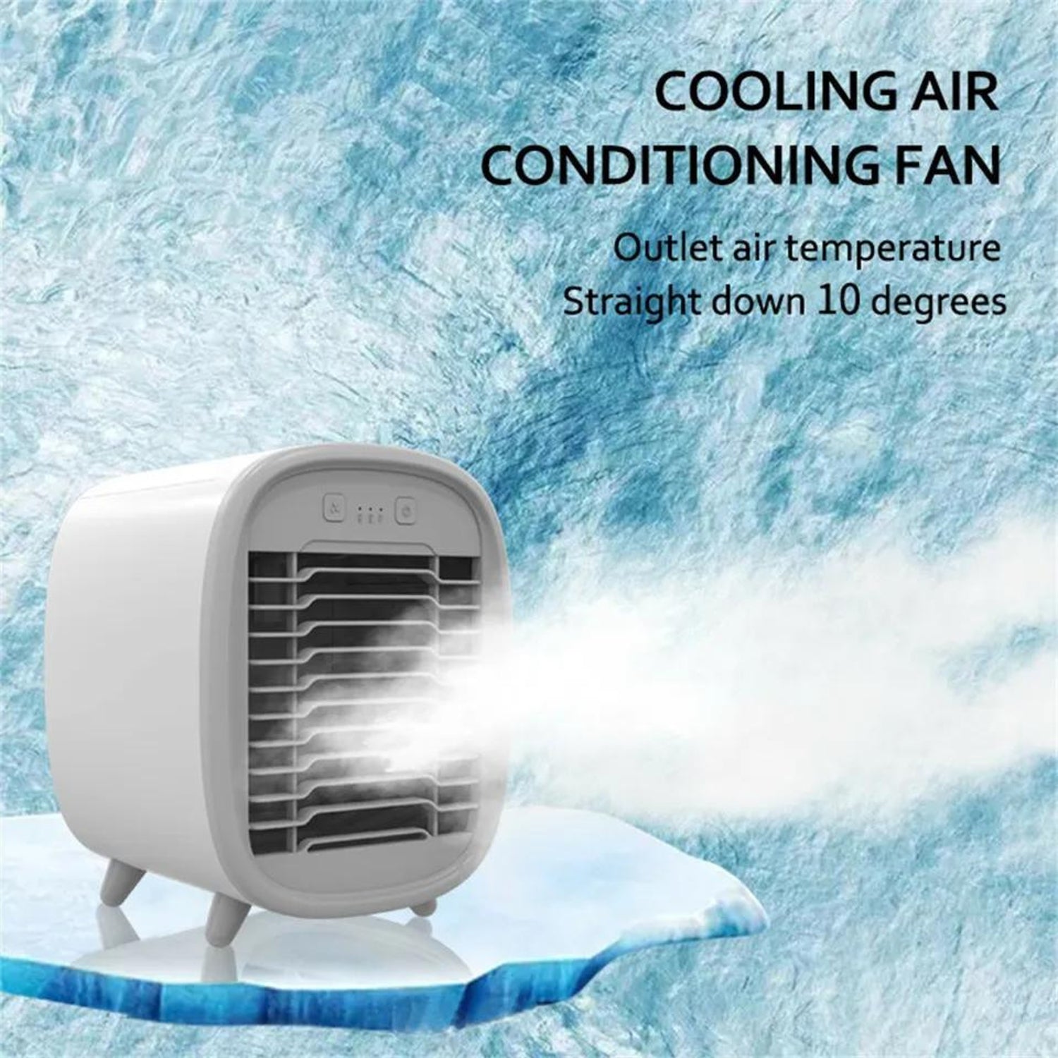 12623 Portable Air Cooler-Rechargeable Personal with Duration Desk Cooling Fan USB Powered Desk PC Laptop Air Conditioner Cooler for Home, Bedroom, Travel, and Office (1 Pc)