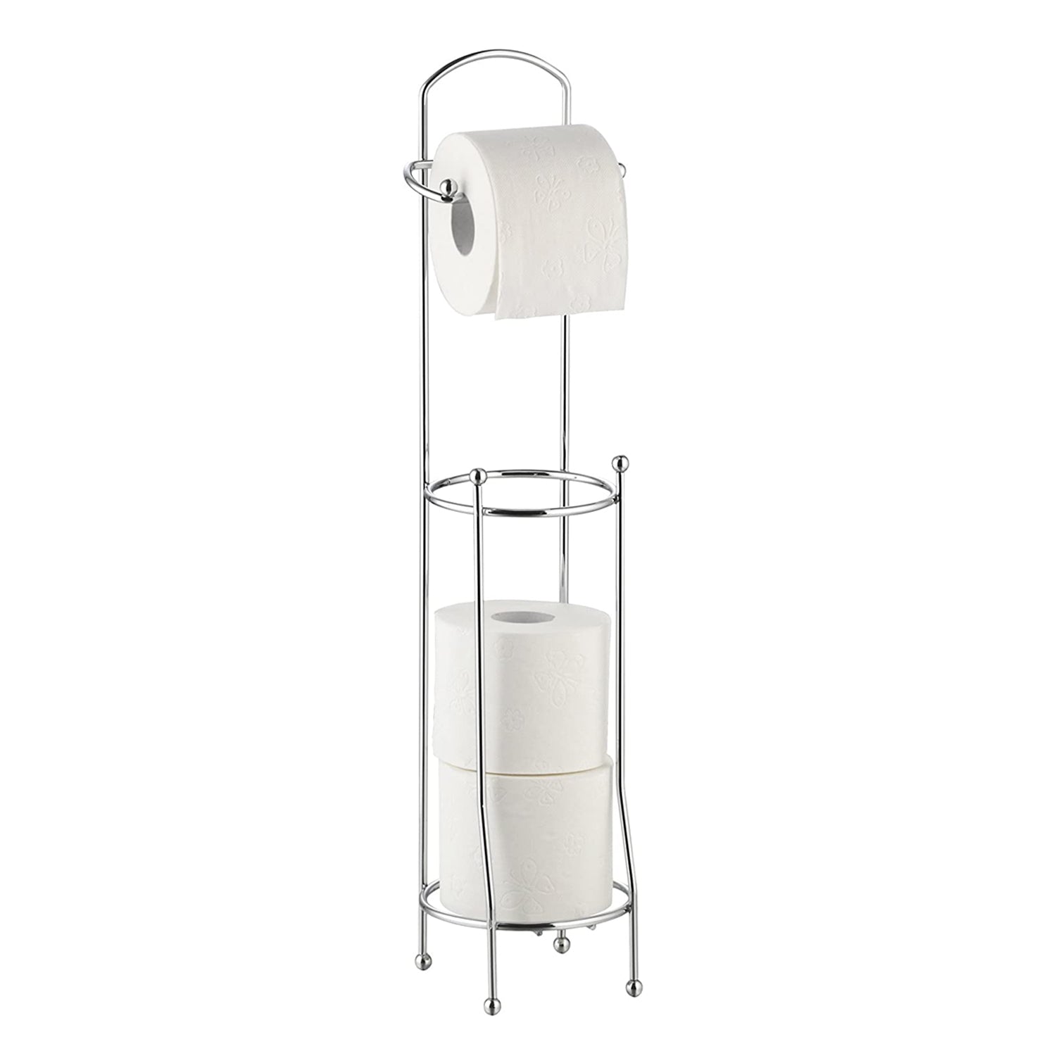 5199 Tissue Roll Stand 63cm High Quality Steel Stand Foe Toilet & Home Use Stand