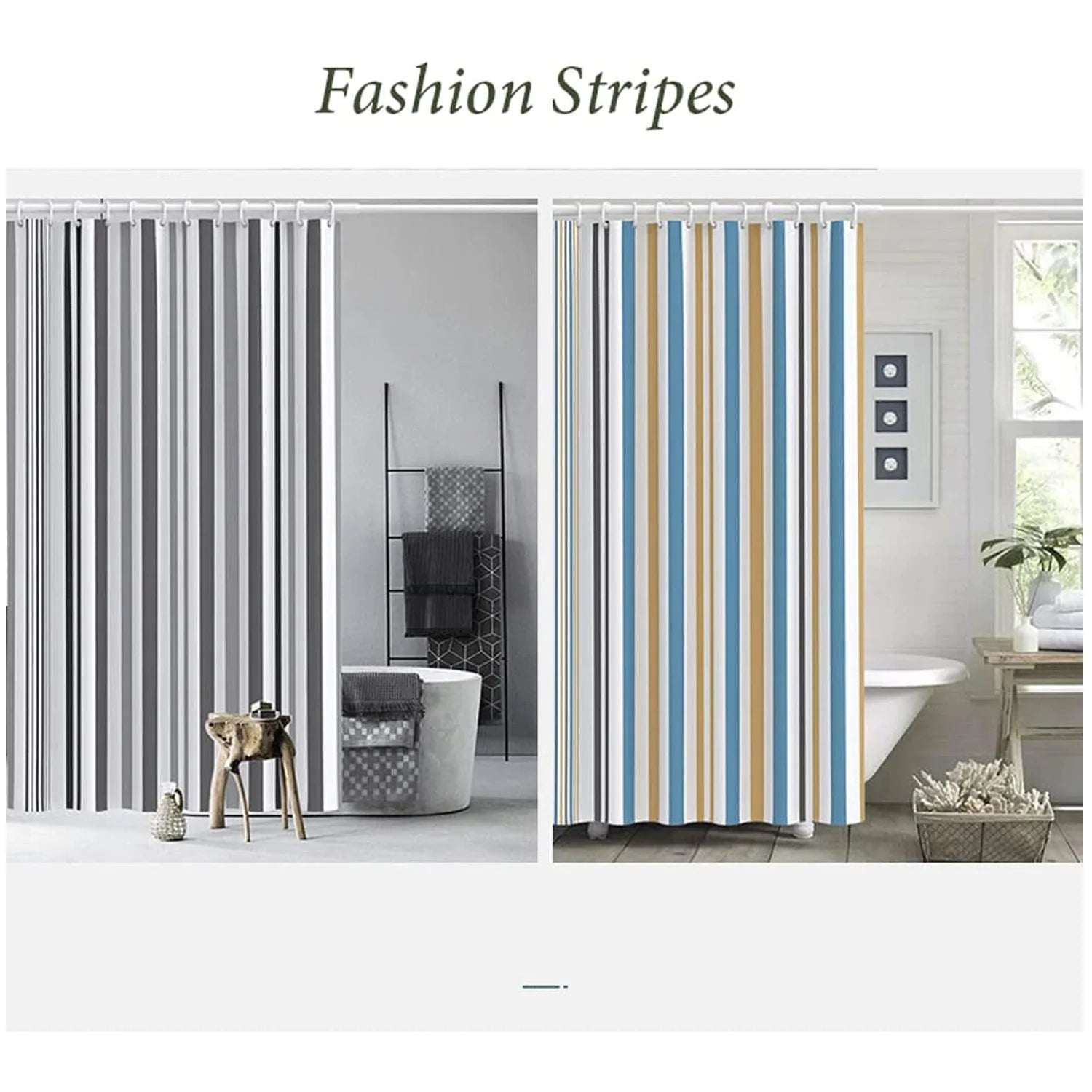 6709  Bright Vertical Stripes in The Shower Curtain (150x180cm) 
