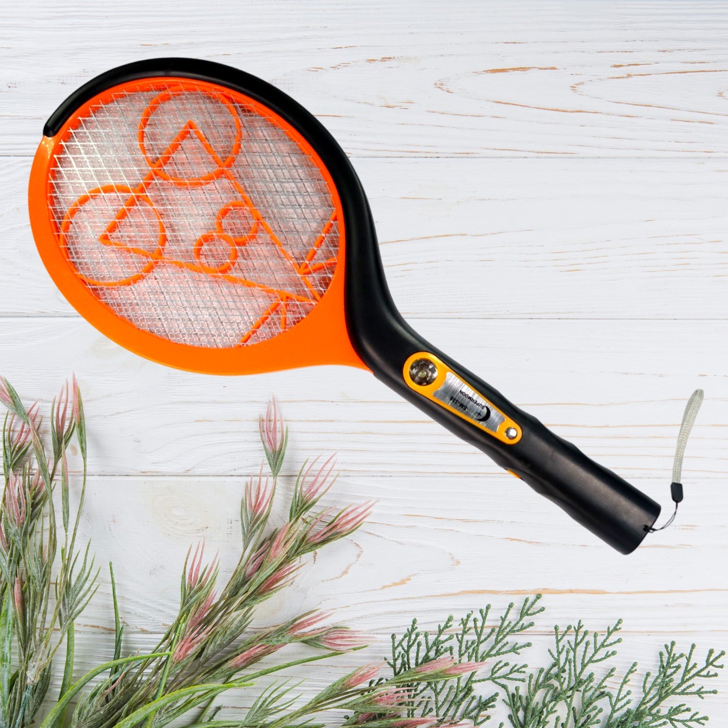 9108 Anti Mosquito Racquet Rechargeable Insect Killer Bat with LED Light (Moq :- 25) DeoDap