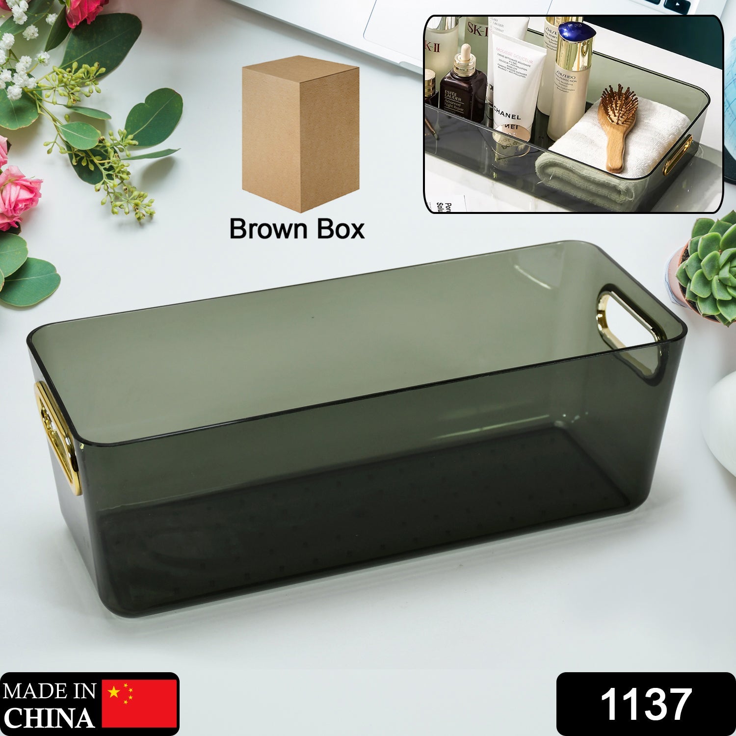 1137 Storage Box Plastic 30cm Cabinet Storage Box & Transparent Box For Home & Kitchen Use