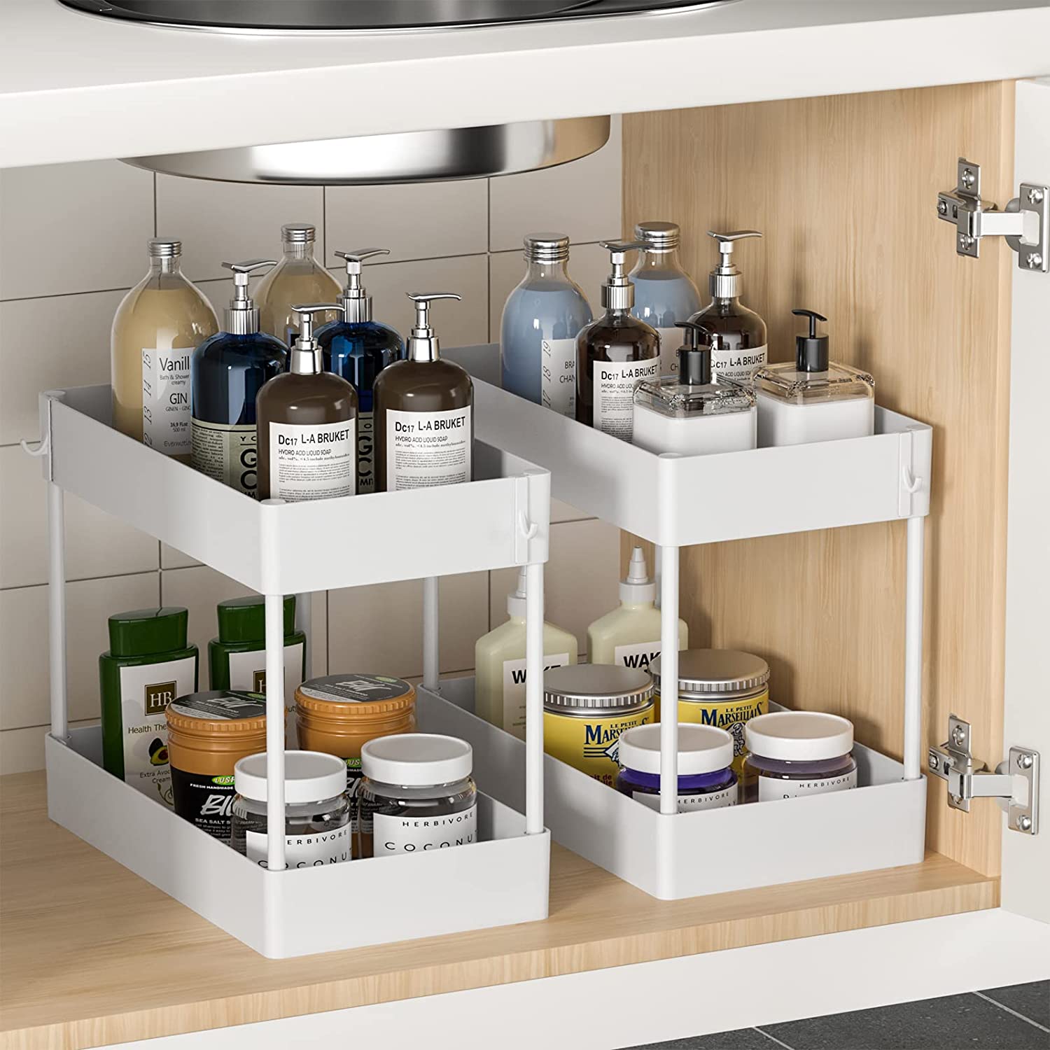 4070 Under Sink Organizers, Practical, Durable, Easy to Clean, Under Sink Shelf for Kitchens DeoDap