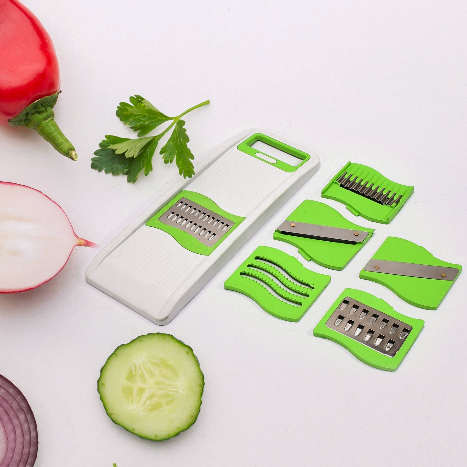 5214 6in1 Vegetable Slicer & Fruit Slicer Maker Multi Purpose Use DeoDap
