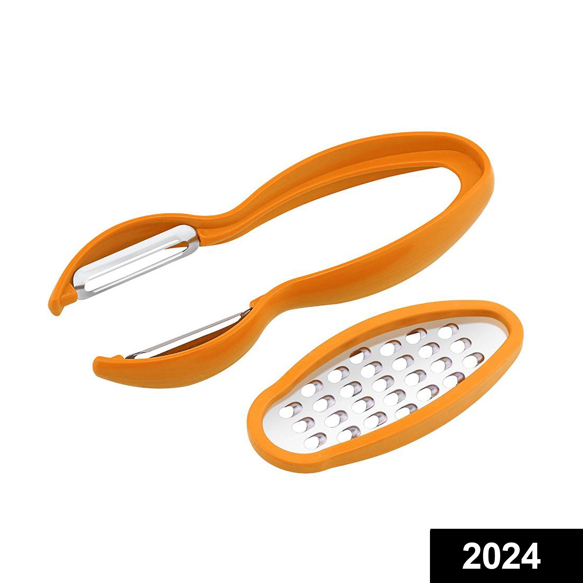 2024 Maitri Kitchen 2-in-1 plastic Double Sided Peeler & Grater - SkyShopy