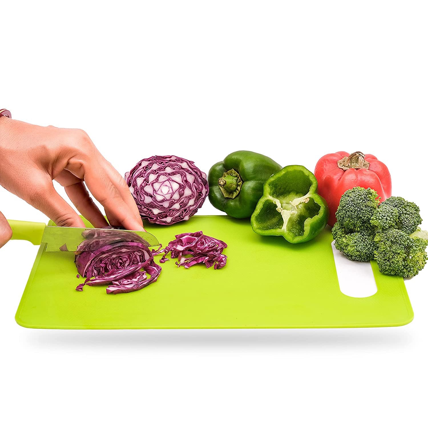 2844 Kitchen Knife Plastic Chopping Board Scissor Ideal Accessory Cut Board red Wine (Set of 5) DeoDap
