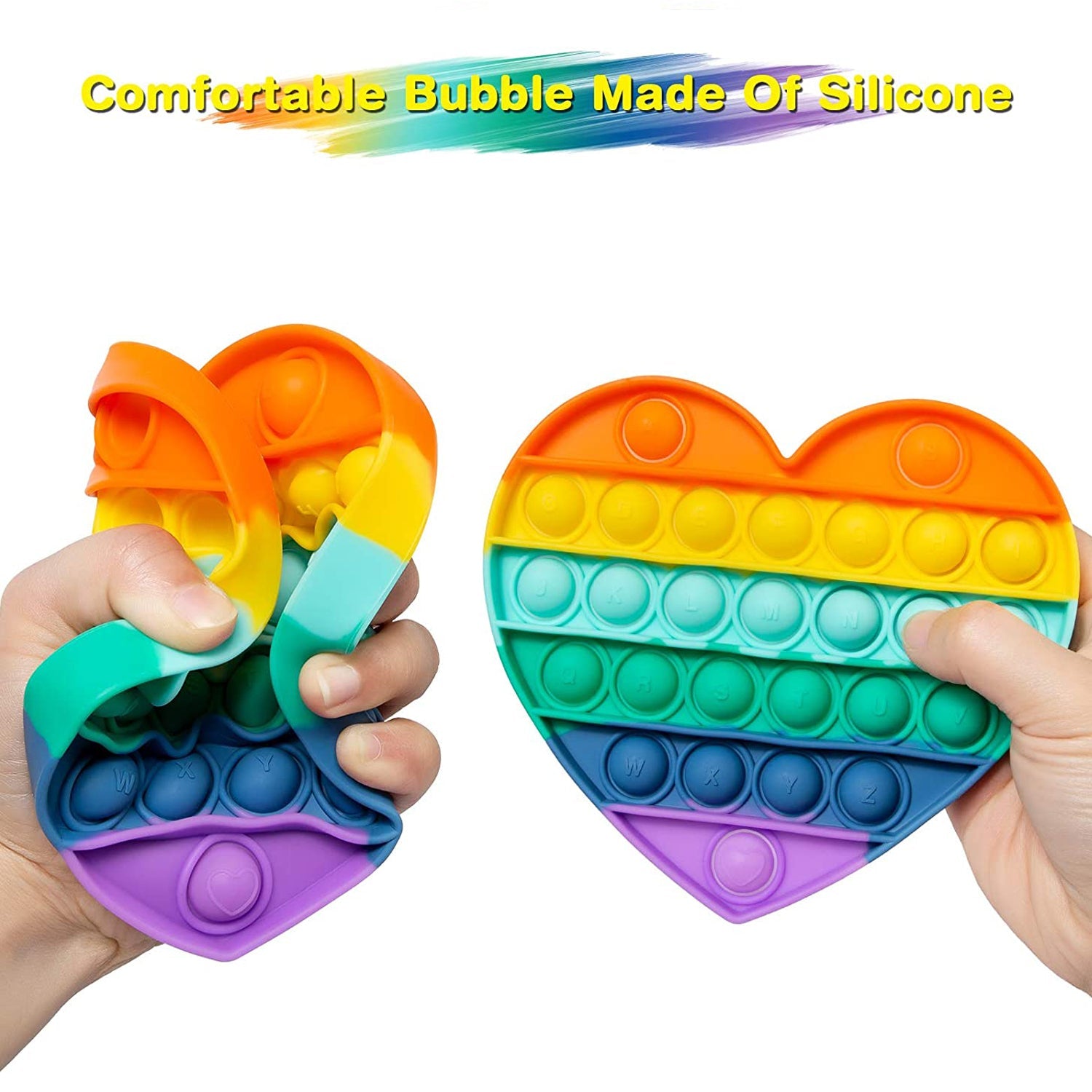 4608A Rainbow H Fidget Toy used in all kinds of household places specially for kids and children’s for playing purposes.