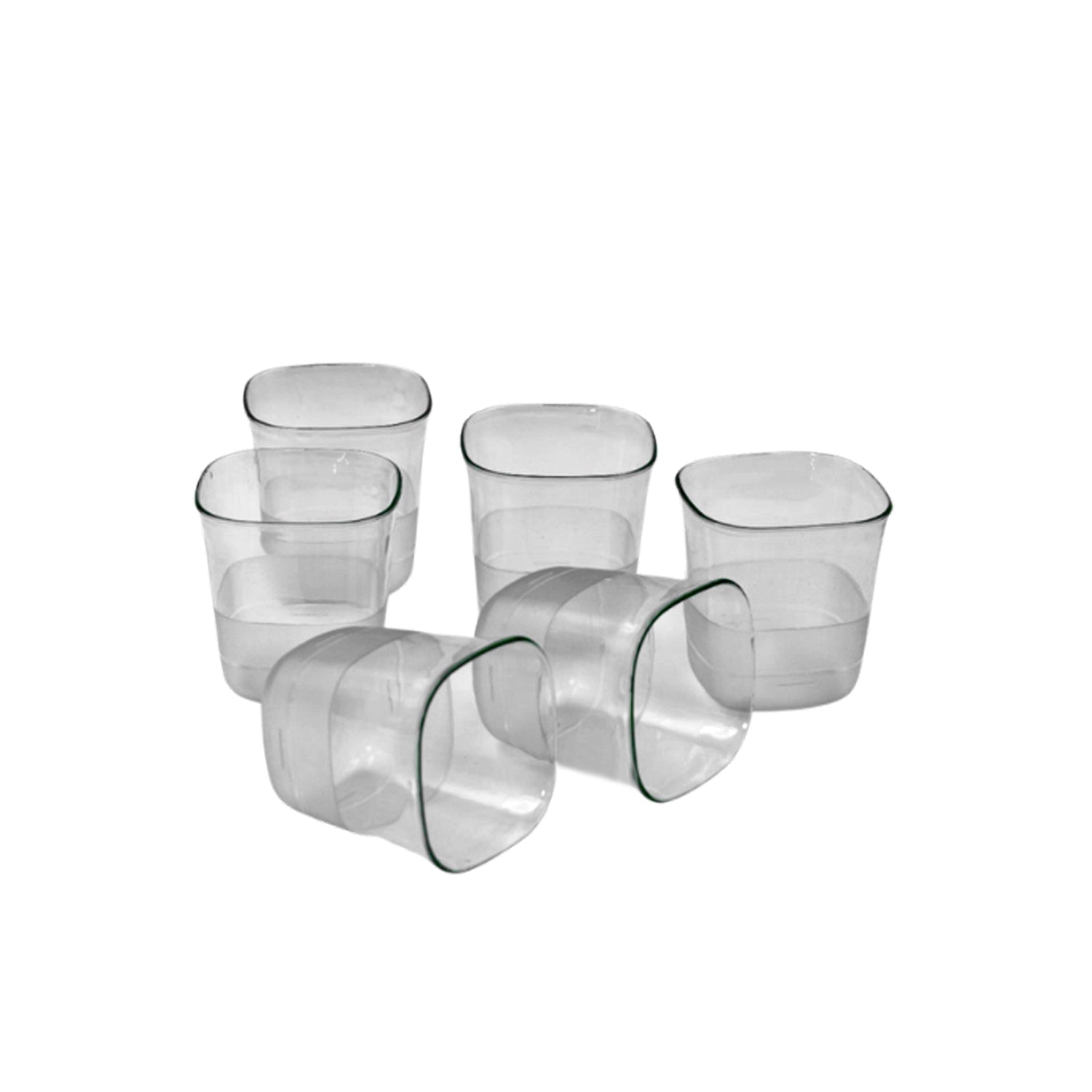 2755 6 Pc Plastic Glass Set 280 ML Used For Serving And Drinking Purposes. freeshipping - DeoDap