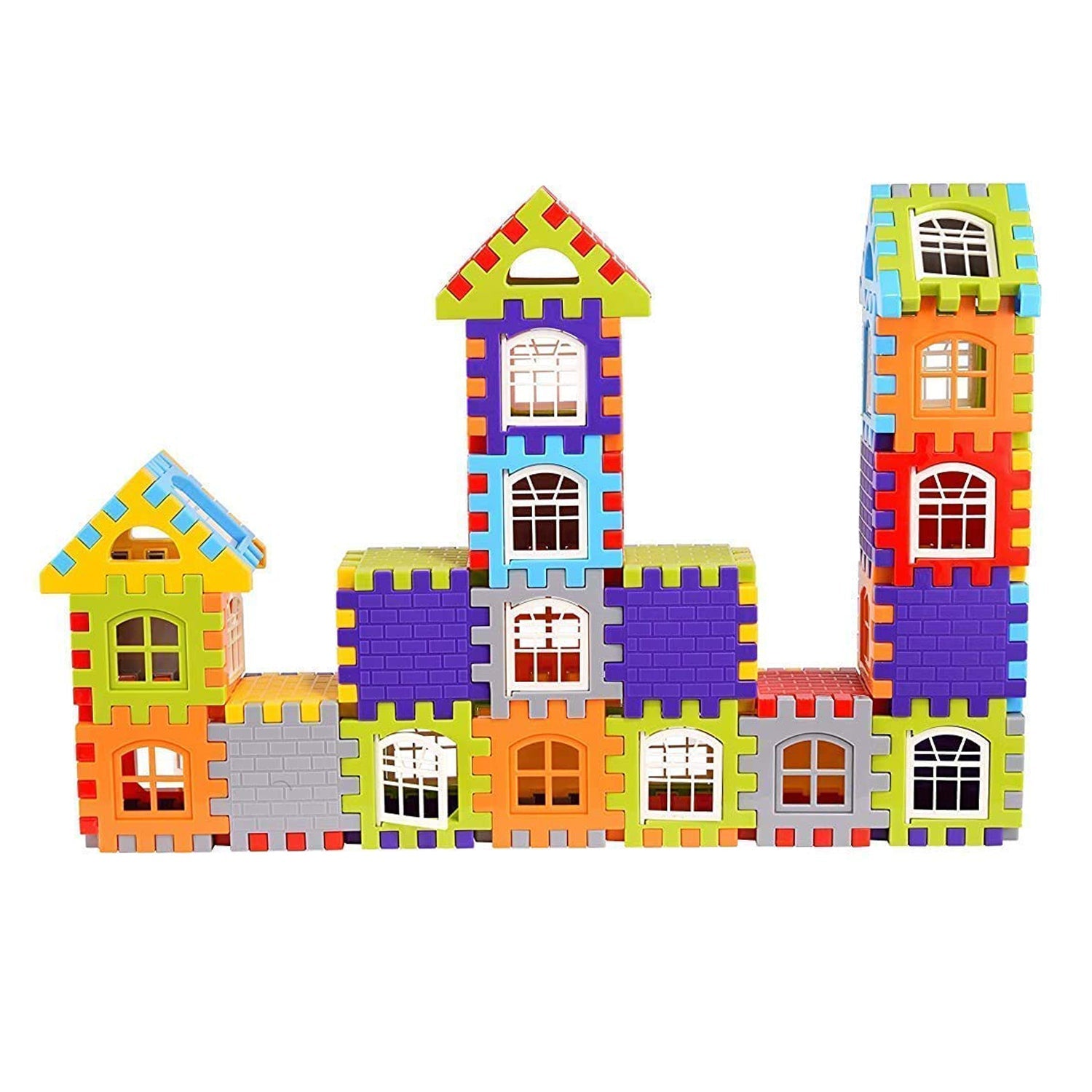 3911 200 Pc House Blocks Toy used in all kinds of household and official places specially for kids and children for their playing and enjoying purposes.
