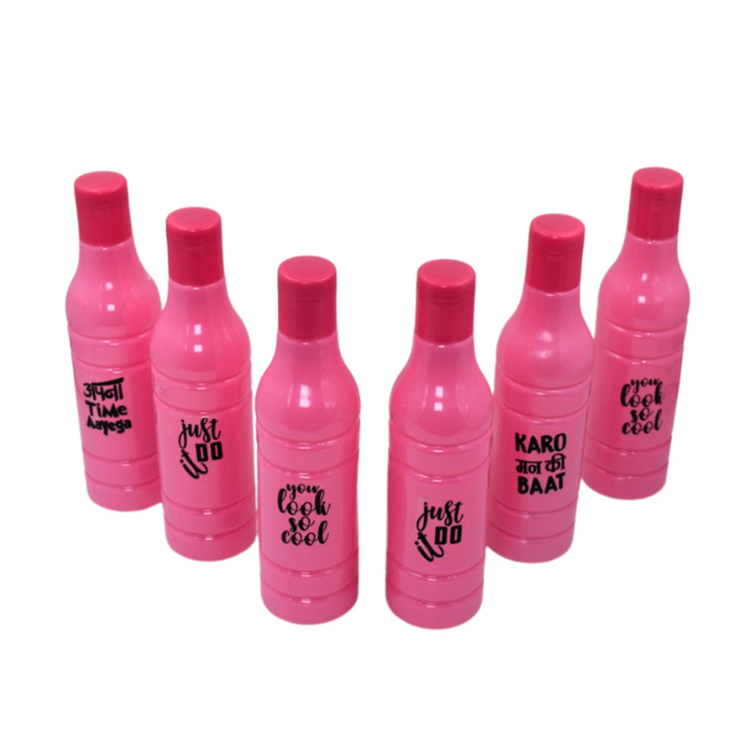 3466 6 Pc Printed W Bottles widely used by all types of peoples for storing and drinking water in any kind of place etc - DeoDap