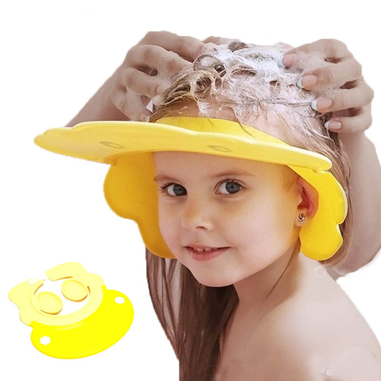6641 Silicone Baby Shower Cap Bathing Baby Wash Hair Eye Ear Protector Hat for New Born Infants babies Baby Bath Cap Shower Protection For Eyes And Ear. DeoDap