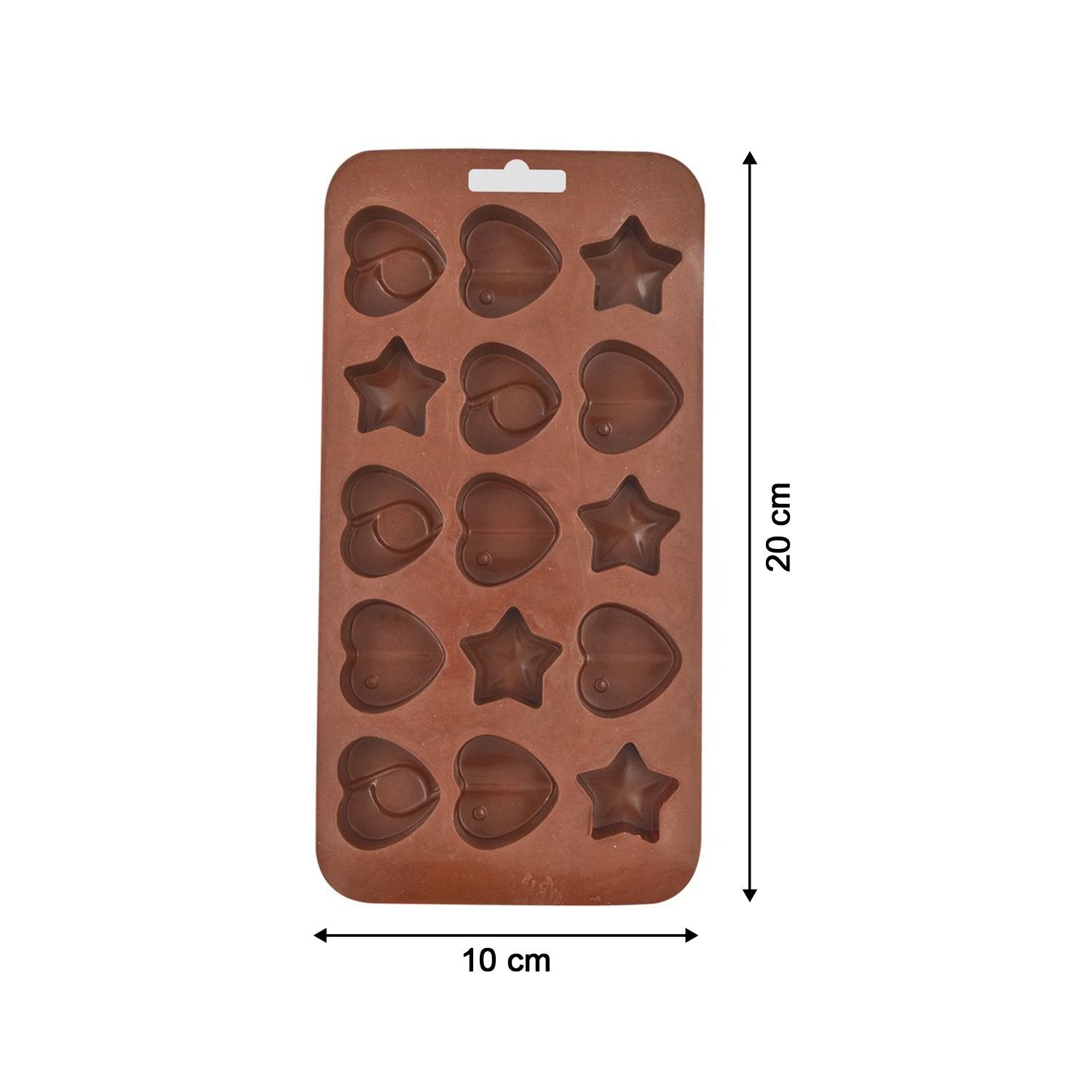 7614 Silicone Food Grade Reusable Non-Stick Multi Shape 15 Cavity Chocolate Mold