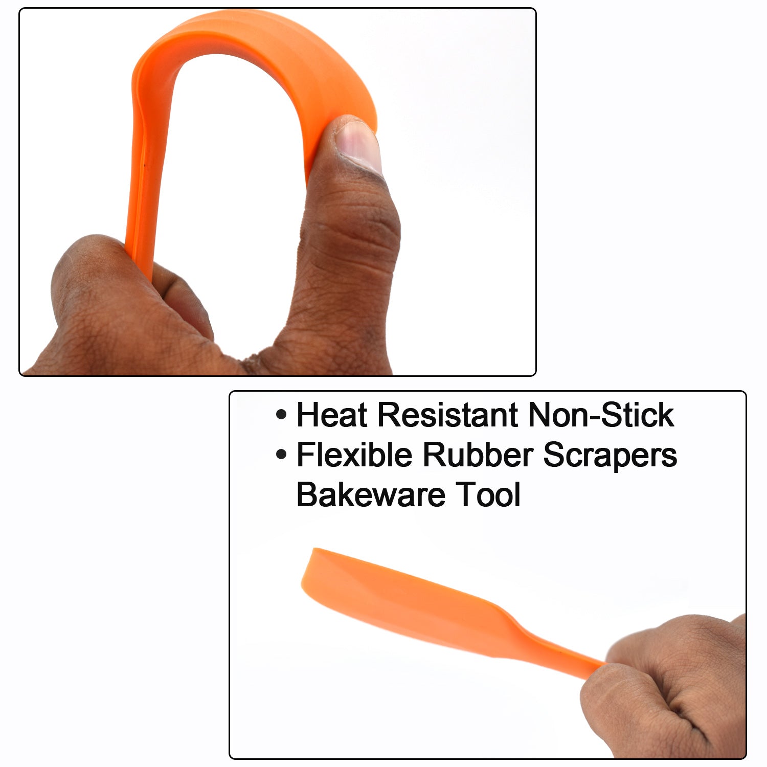 2868 Spatulas,Heat Resistant Non-Stick Flexible Rubber Scrapers Bakeware Tool DeoDap