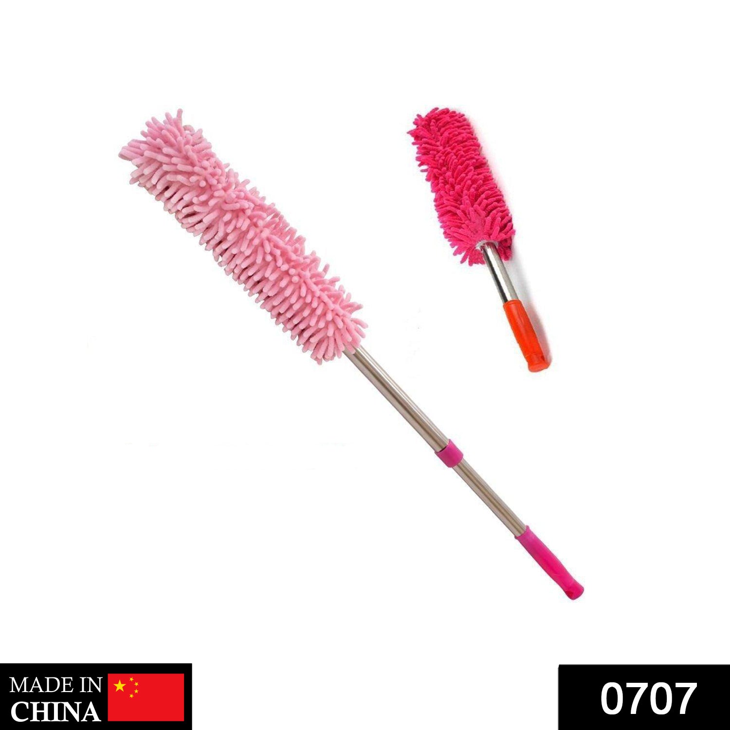 0707 Multipurpose Microfiber Cleaning Duster With Extendable Telescopic Wall Hanging Handle DeoDap