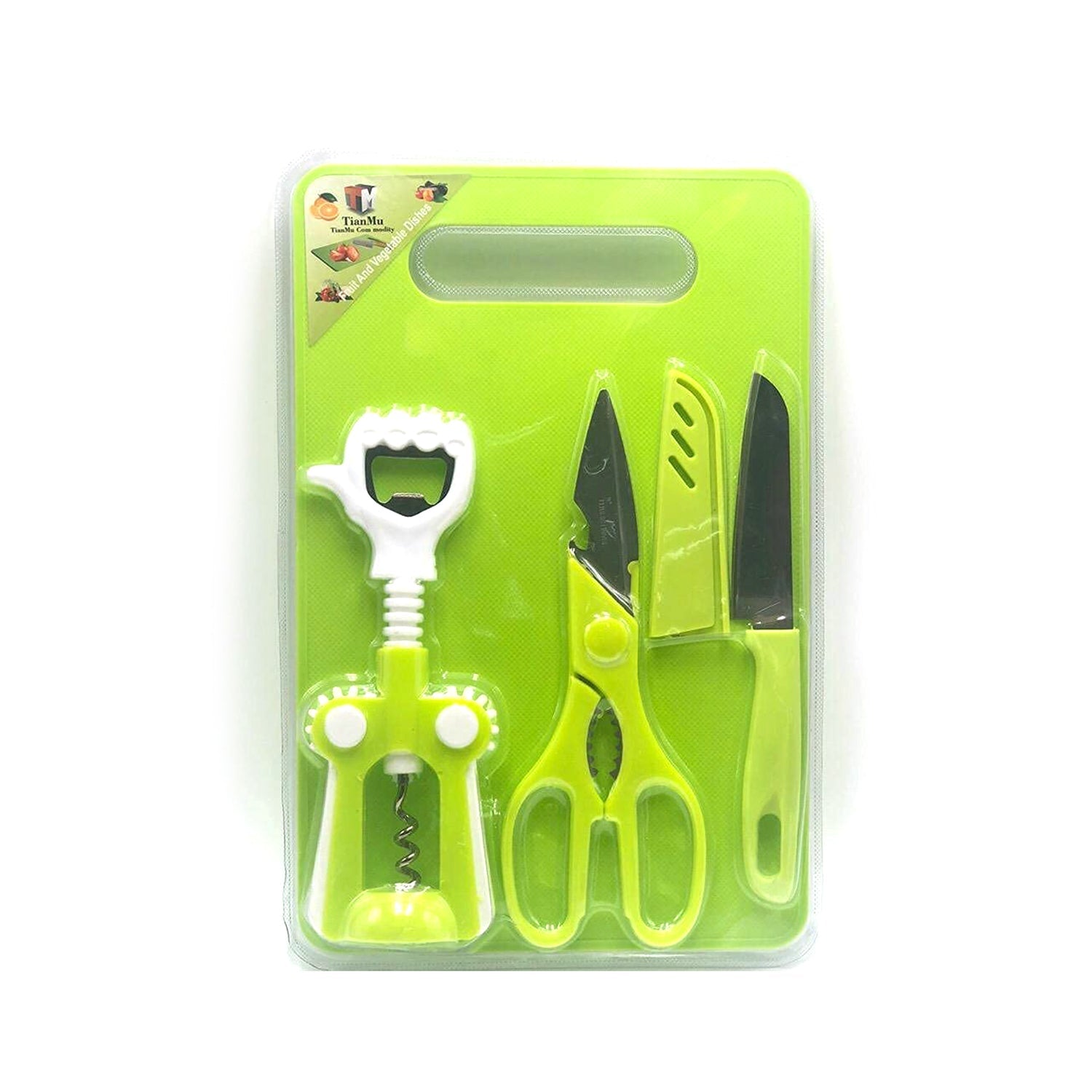 2844 Kitchen Knife Plastic Chopping Board Scissor Ideal Accessory Cut Board red Wine (Set of 5) DeoDap