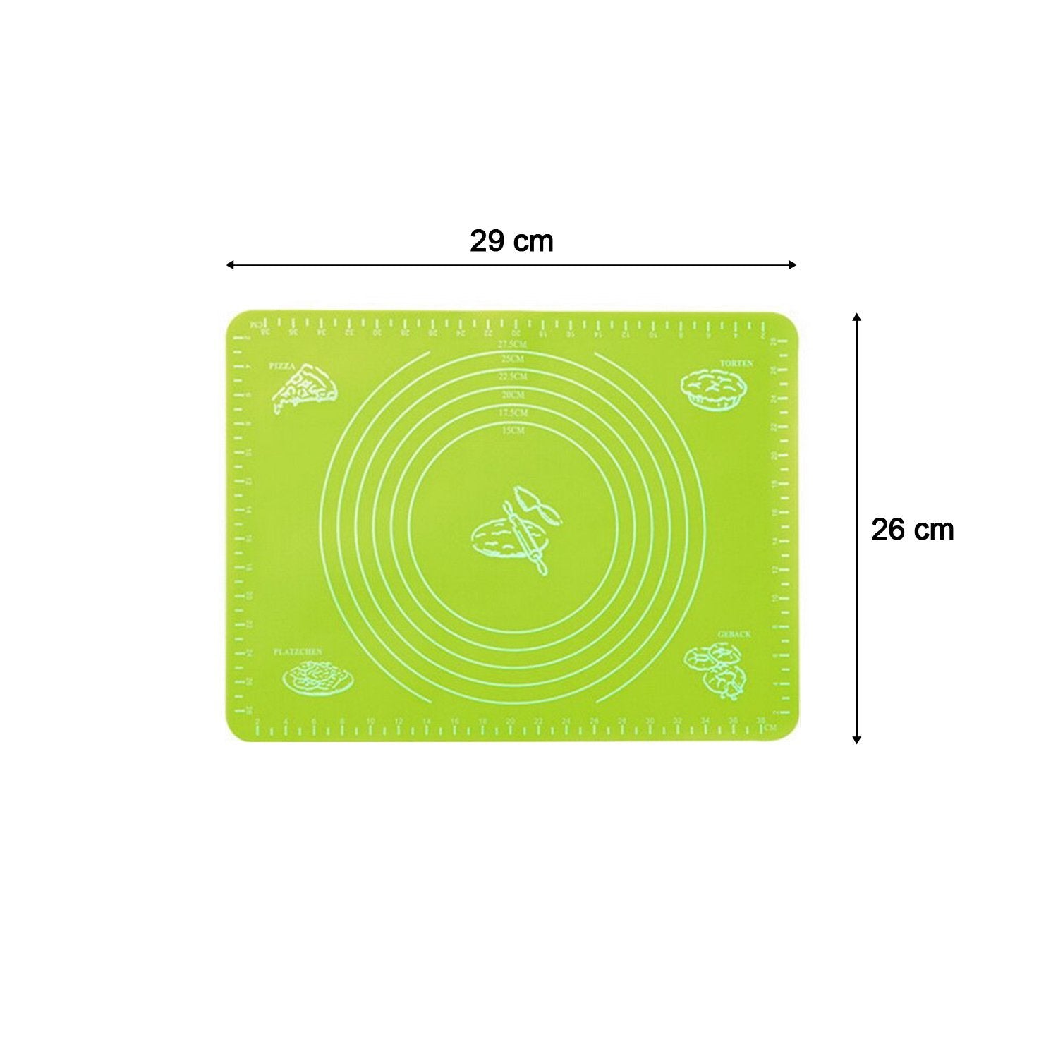 2585A Silicone Pastry Mat with Measurements, Pastry Rolling Mat ( 29X26CM )
