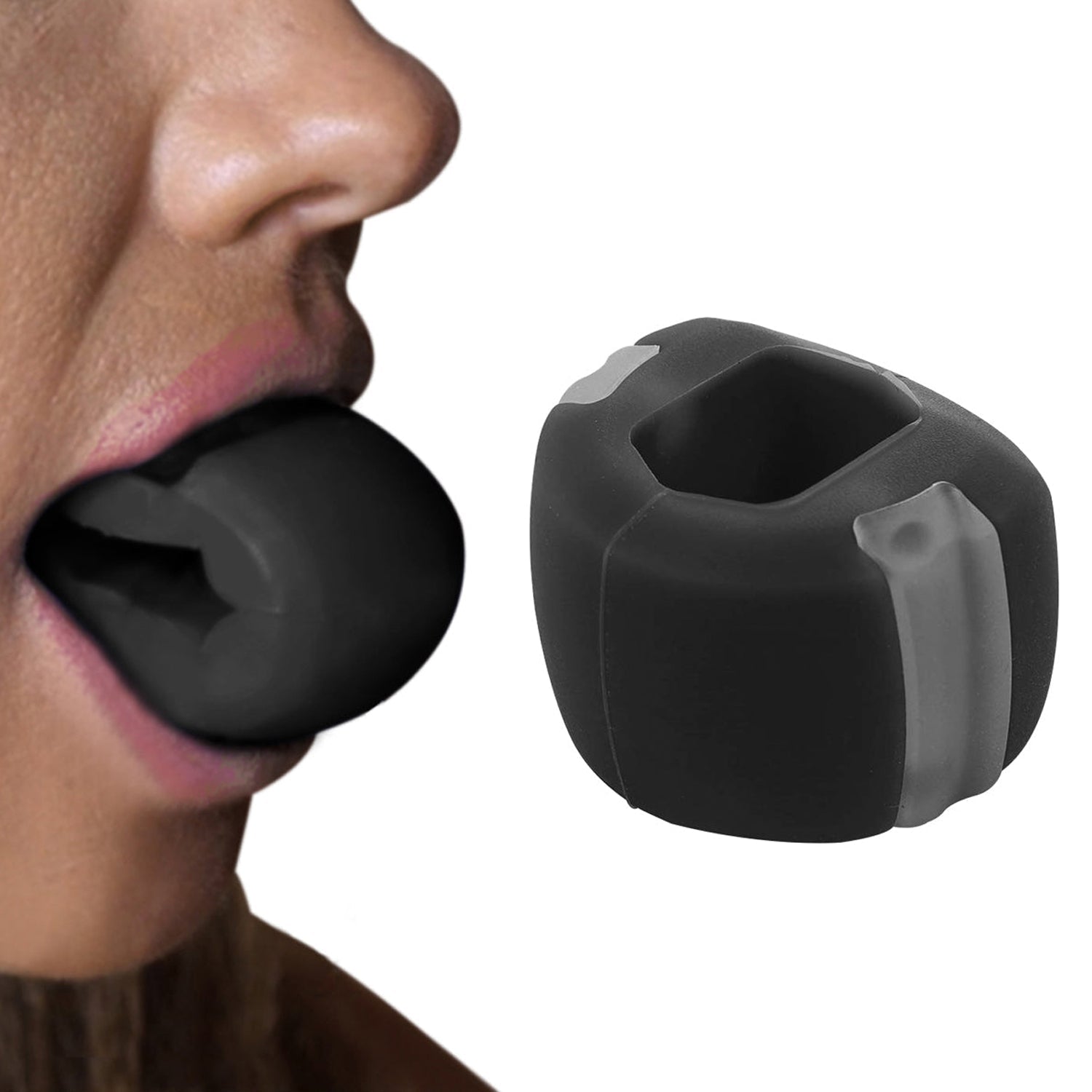 6101V Black Jaw Exerciser Used To Gain Sharp And Chiselled Jawline Easily And Fast. freeshipping - DeoDap