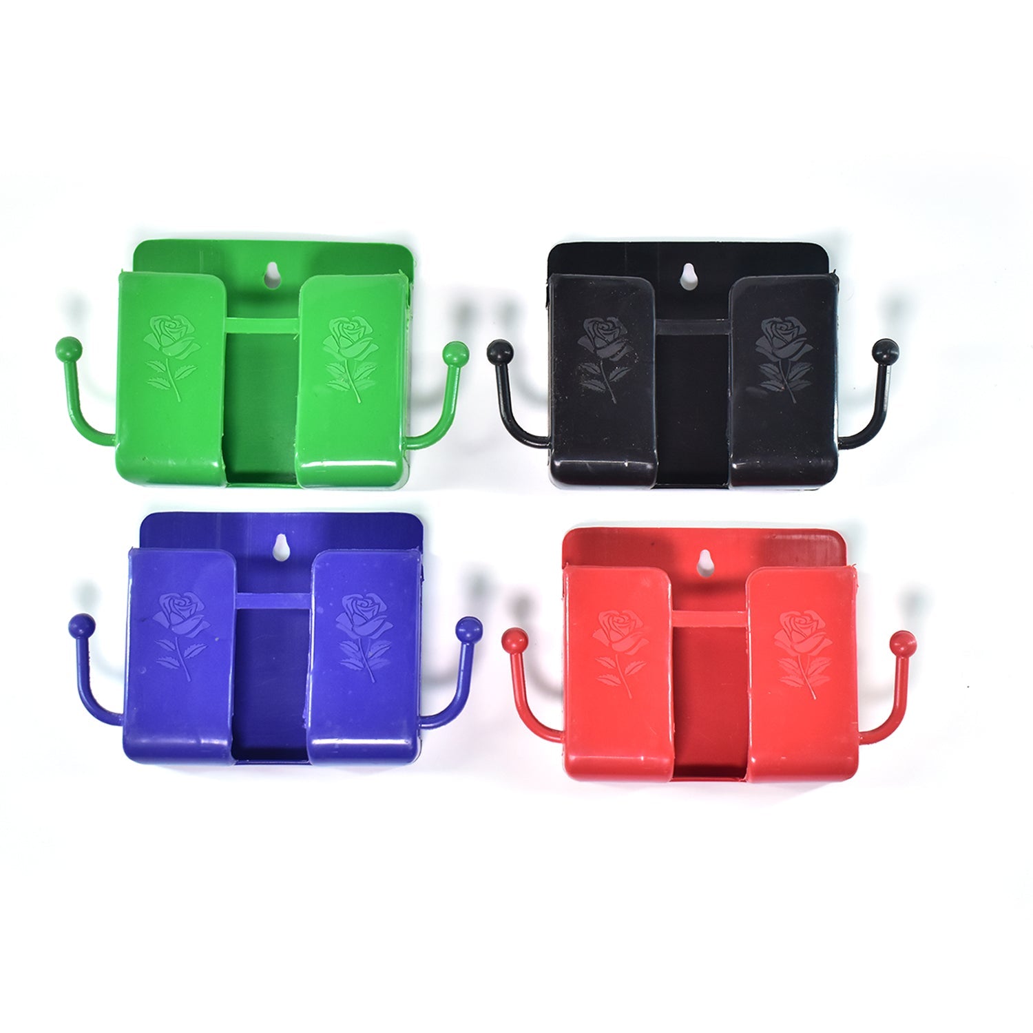 6201A Wall Mounted Storage Box/Remote Storage Organizer Case with 2 Side Hanging Hooks.