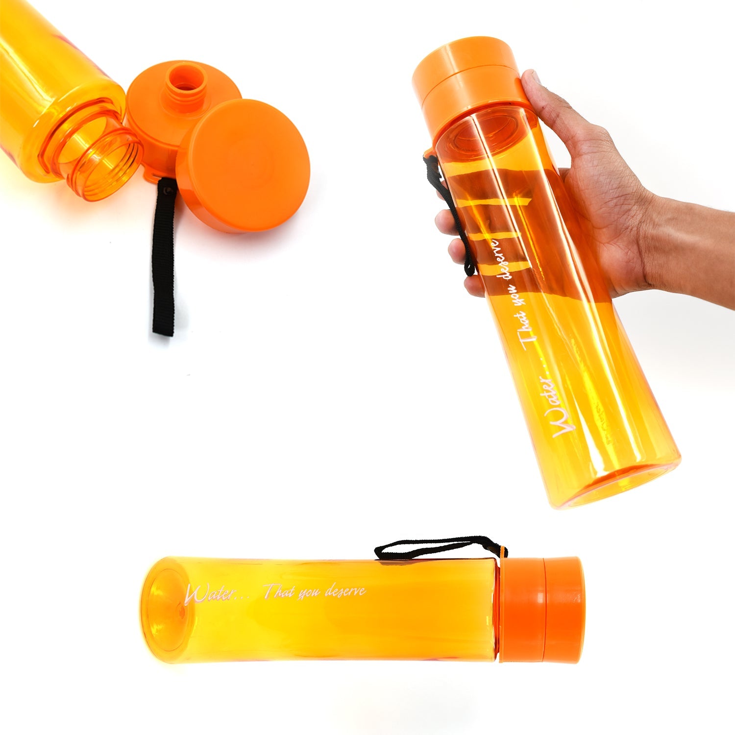 2716 Unbreakable, Leakproof, Durable, BPA Free, Non-Toxic Plastic Water Bottles, 1 Litre (Pack of 3, Assorted Color) - DeoDap