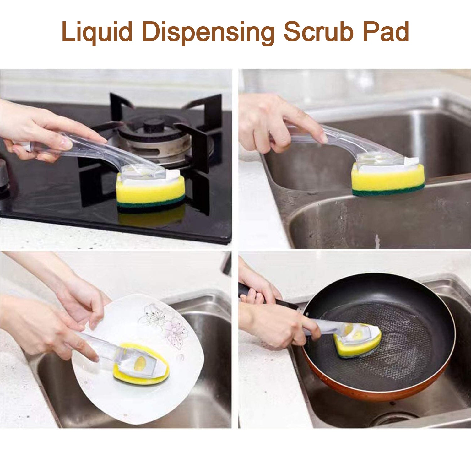 7200 Liquid dispensing Scrub widely used for washing and cleaning utensils and all kitchen stuff to make them again clean and shiny. freeshipping DeoDap