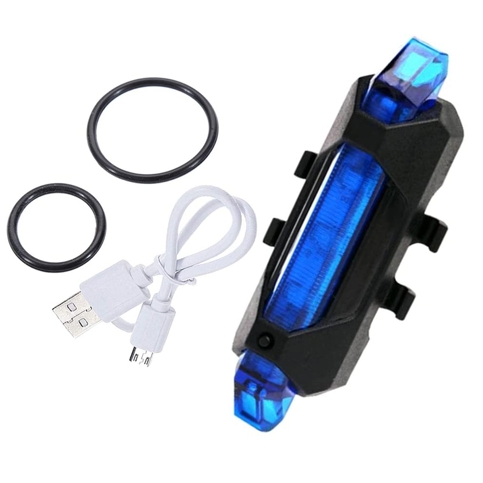 1617 Rechargeable Bicycle Front Waterproof LED Light (Blue) - SkyShopy