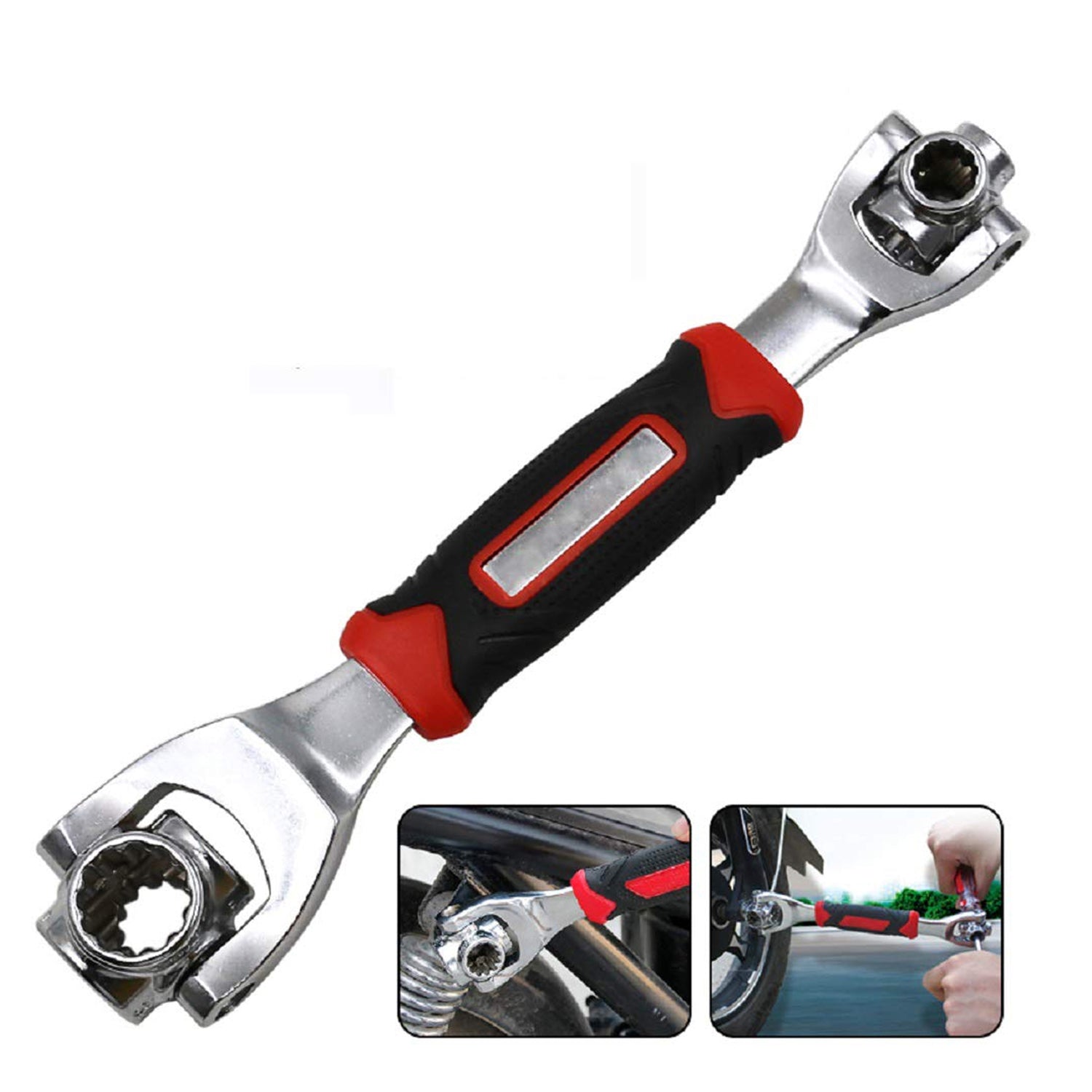 9044l 48 in 1 wrench Swivel Head Multi Tool Spanner Tools Socket Works with Spline Bolts Multi function Universal Furniture Car Repair