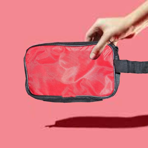 0845 Portable Travel Hand Pouch/Shaving Kit Bag for Multipurpose Use (Red) - SkyShopy