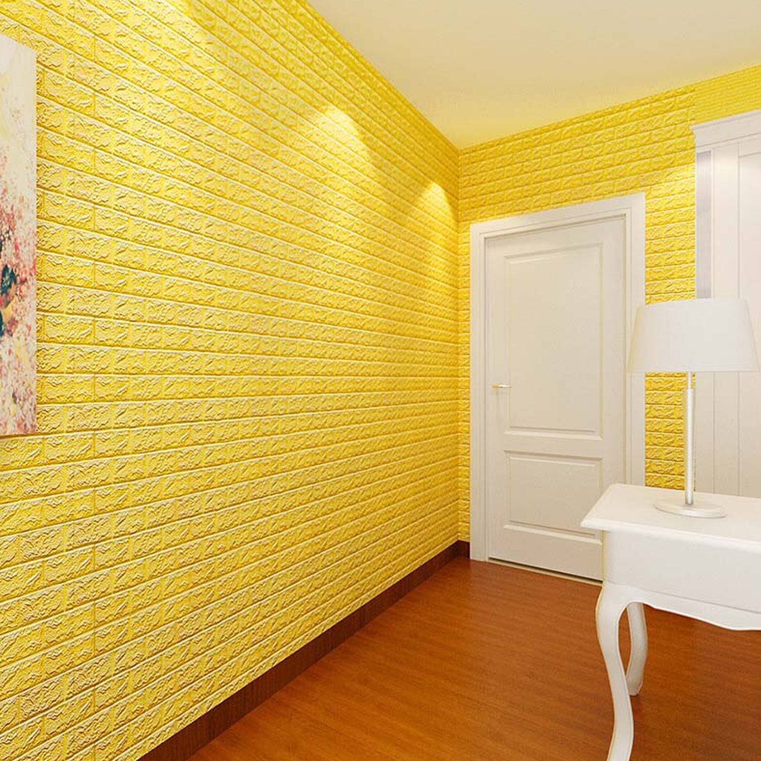 7453 Dark Yellow 3D Wall Decor used for wall decoration and maintaining purposes in all kinds of places like household and official etc.