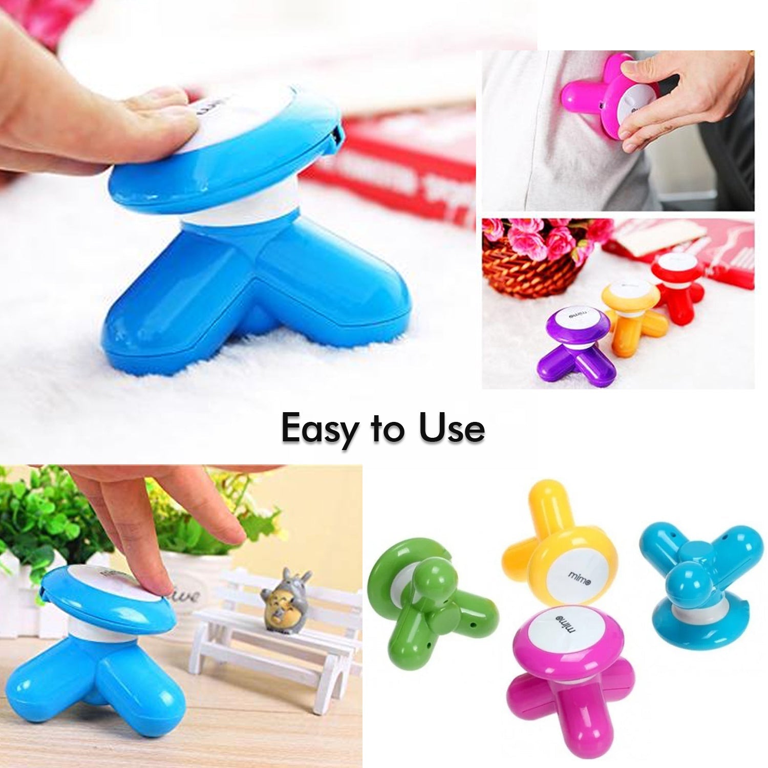 0367A Electric Mini Vibration Full Body Massager (Multicolor) DeoDap