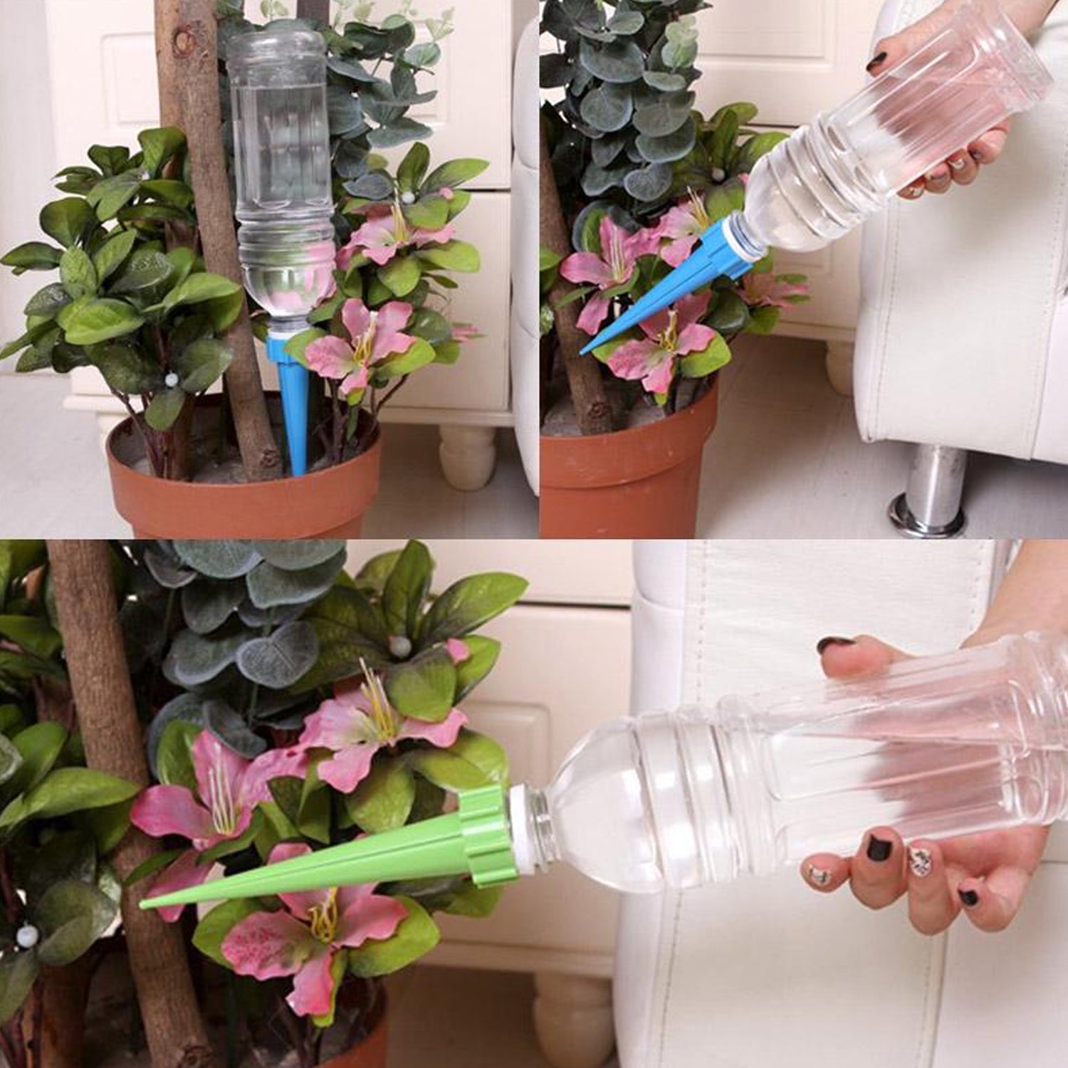 7412 Plant Watering Spikes self Watering Spikes Water dripper for Plants, Adjustable Plant Watering Devices with Slow Release Control Valve Switch (1Pc) DeoDap